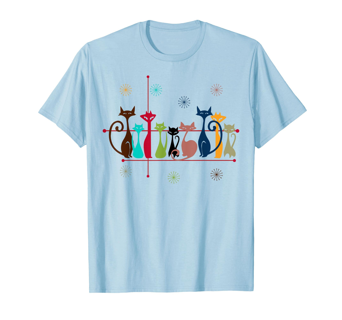 Vintage Retro Cat Gifts: 50s 60s Style Cat Dad & Mom T-Shirt