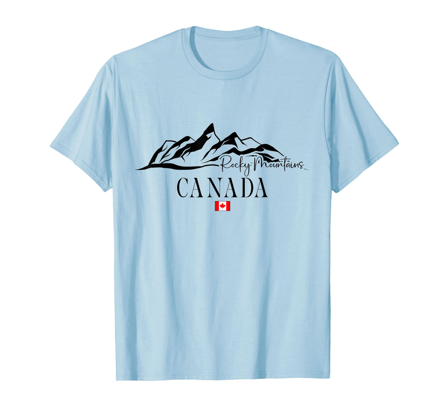 Rocky Mountains Canada Alpine Canadian Flag Souvenir T-Shirt