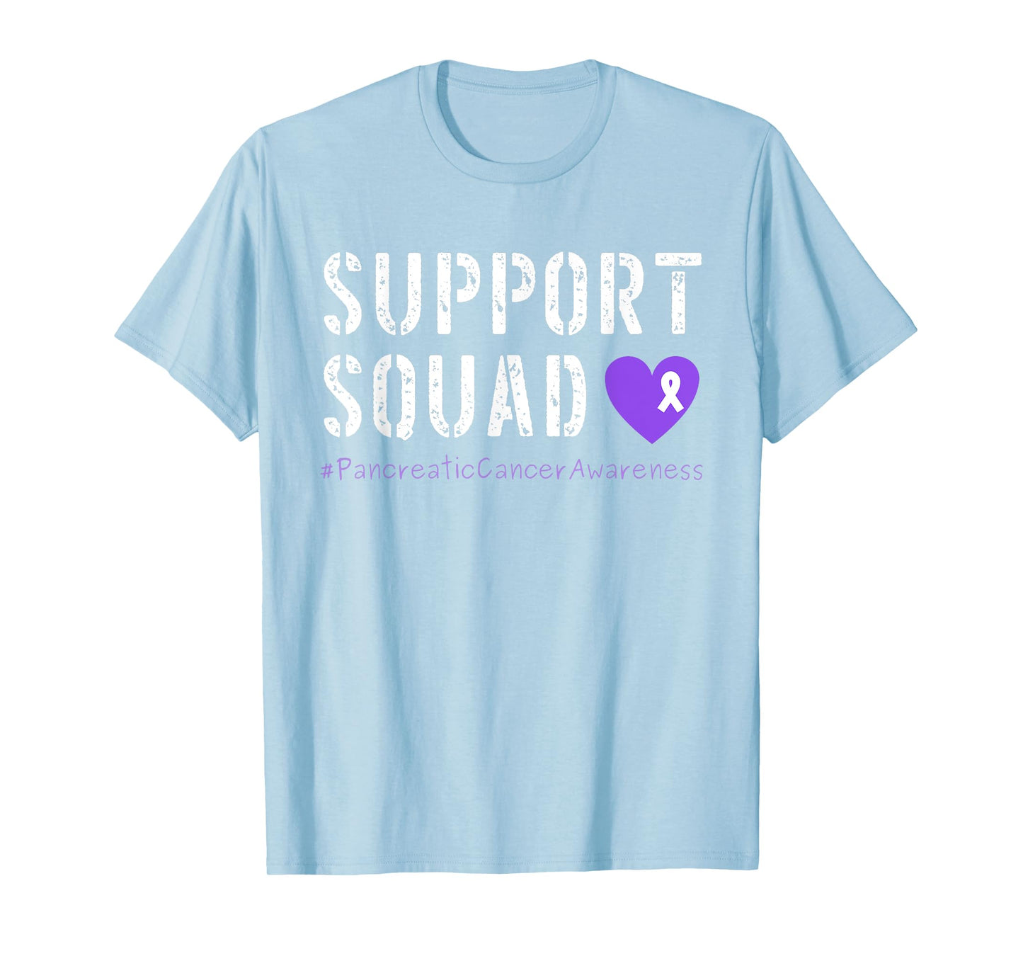 Purple Ribbon Men Women Kids Pancreatic Cancer Awareness T-Shirt