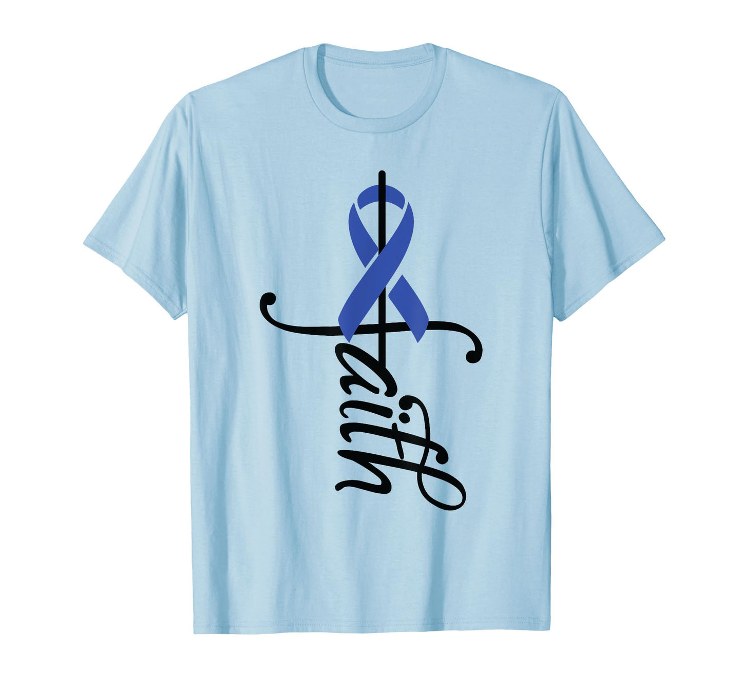 Faith Cancer Support - Ribbon Colon Cancer Awareness T-Shirt