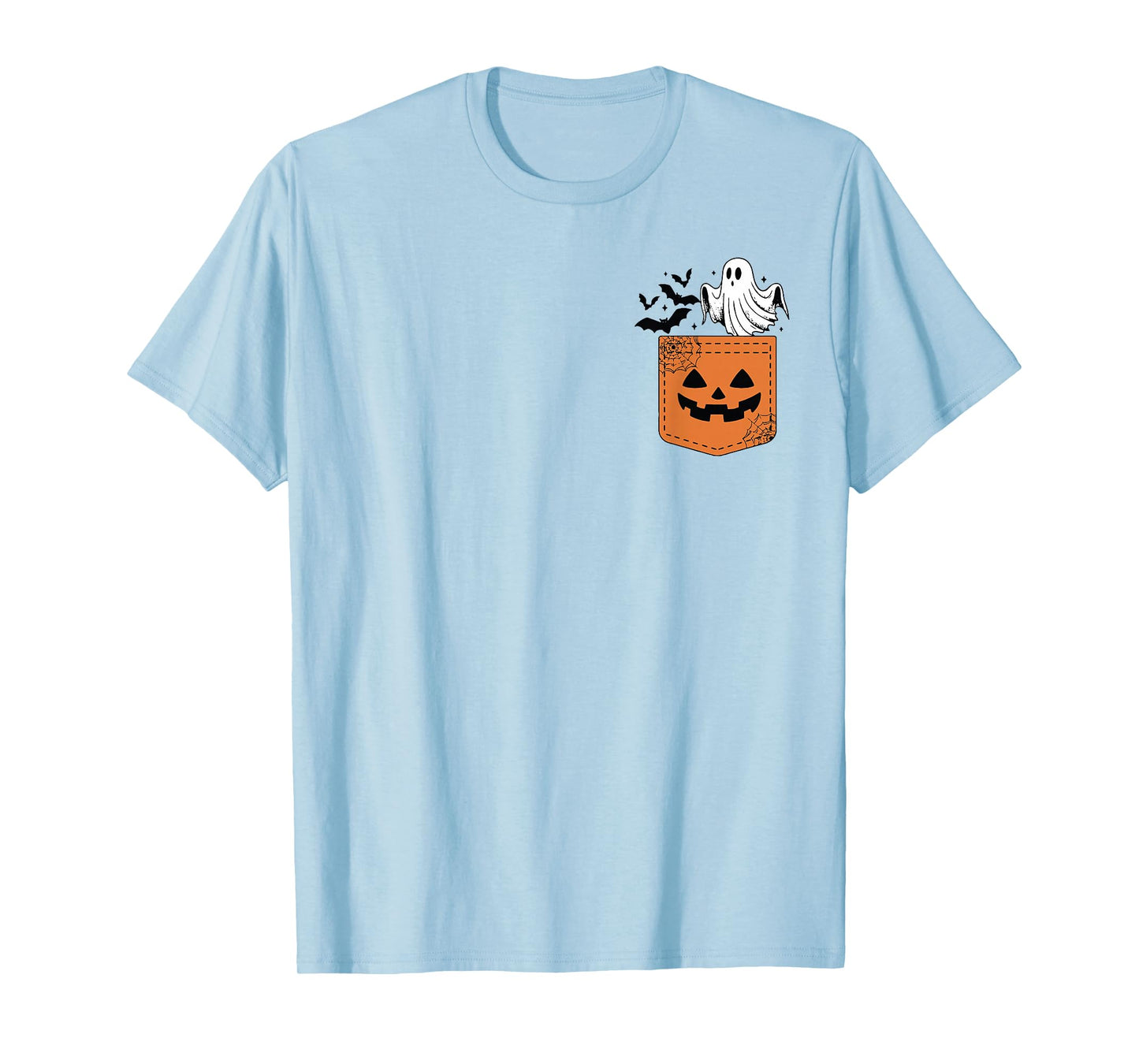 Pocket Ghost Scary Funny Halloween Costume Men Women Kids T-Shirt