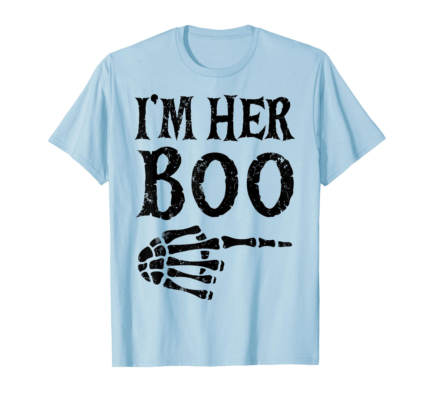 I’m Her Boo I’m His Ghoul Halloween Couple Matching Skeleton T-Shirt