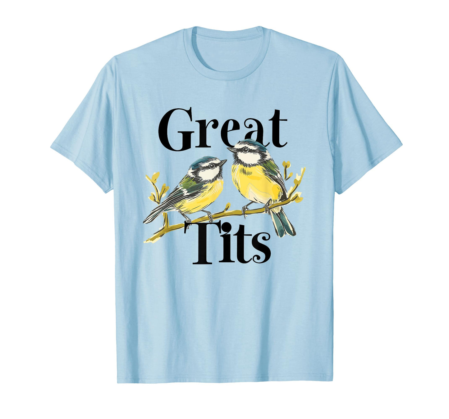 Great Tits Funny Ornithology Bird Great Tit English T-Shirt
