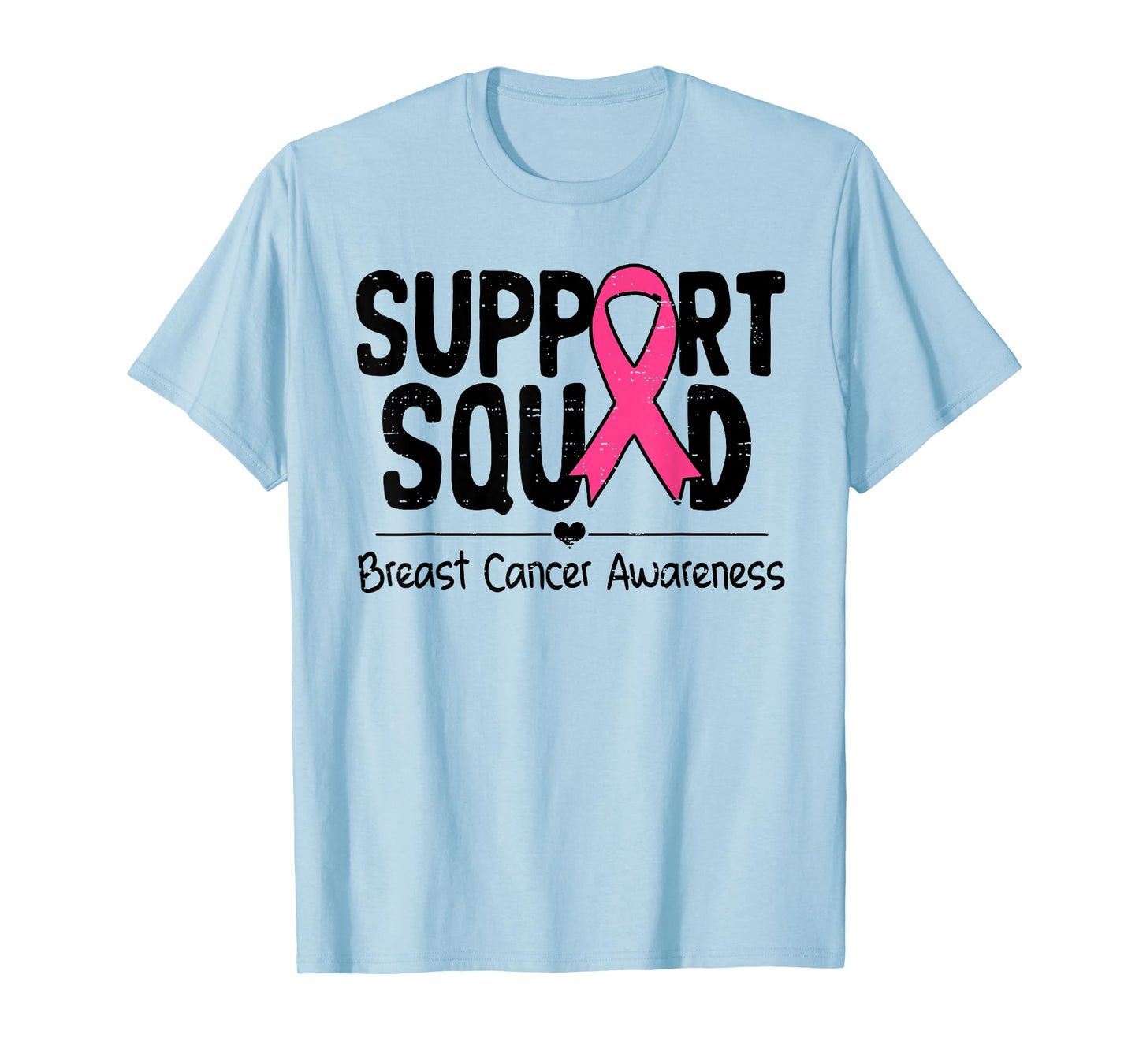 Support Squad Pink Ribbon Breast Cancer Awareness Girls Boys T-Shirt