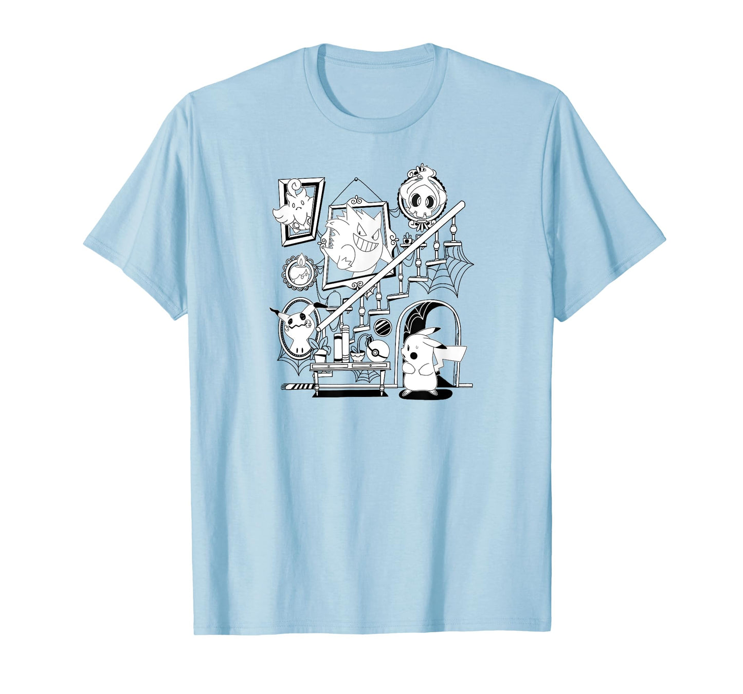 Pokémon - Halloween Orange Gengar Mimikyu Duskull Litwick T-Shirt