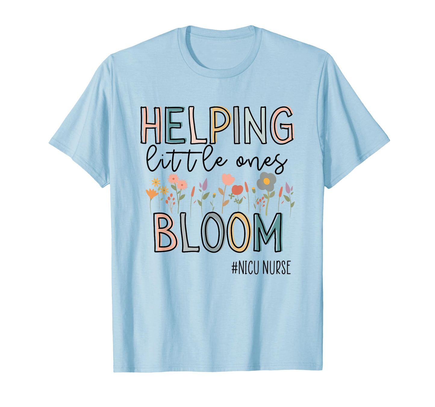 Groovy NICU Nurse ICU Neonatal Team Tiny Humans For Womens T-Shirt