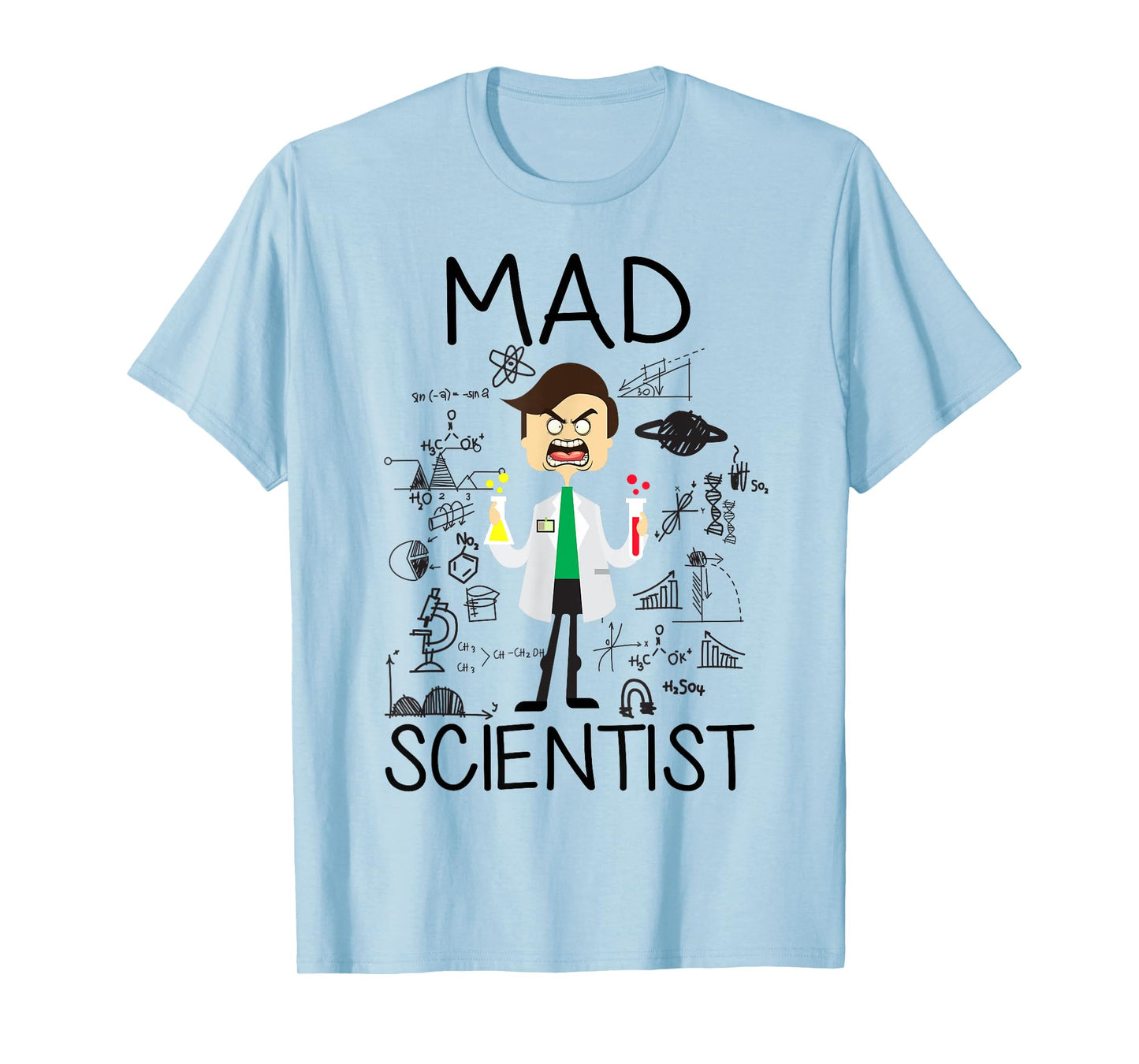 Mad Scientist Shirt Kids Boys Youth Funny Science Teacher T-Shirt