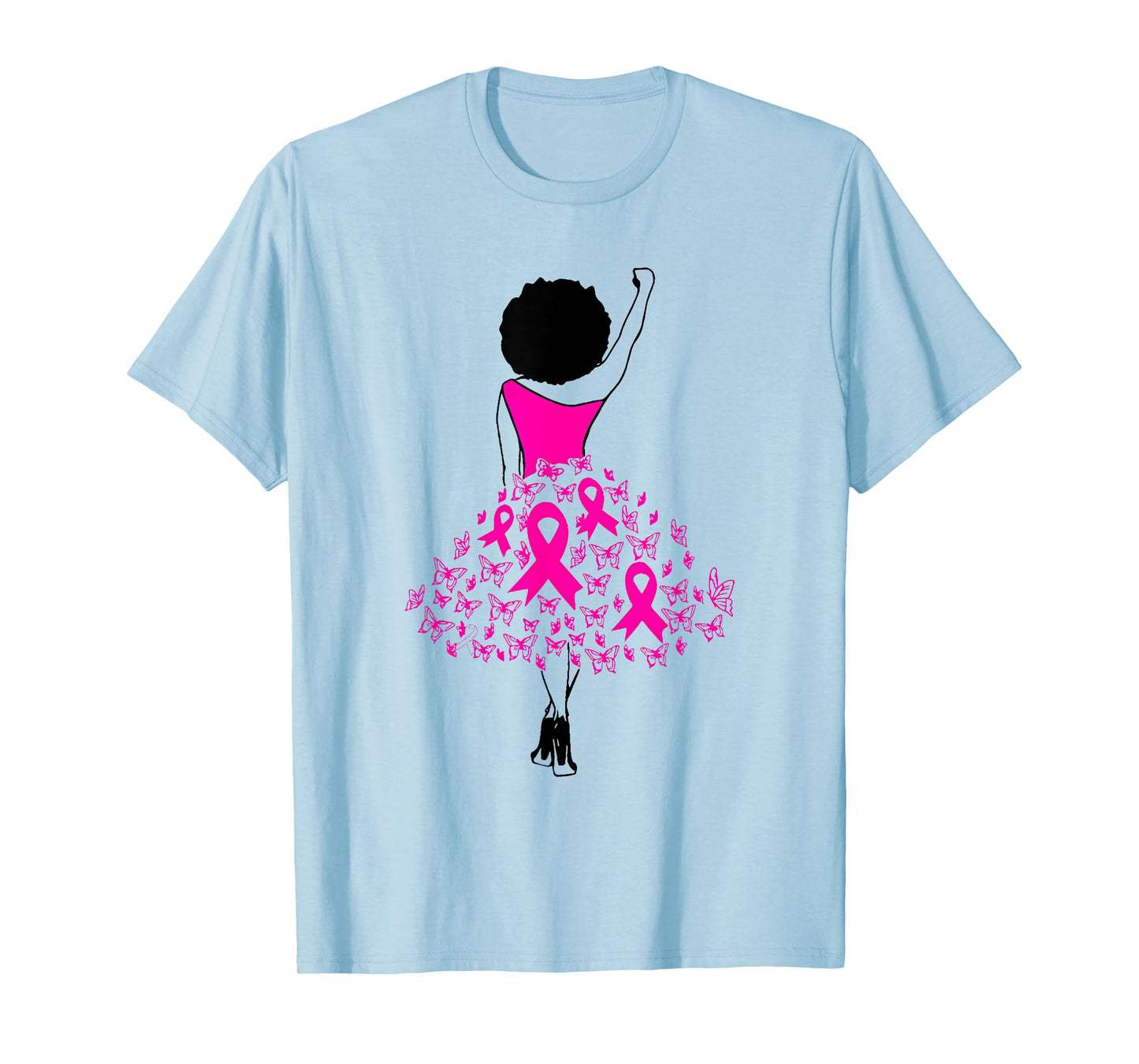 Fight Breast Cancer Warrior Pink Ribbon Women T-Shirt