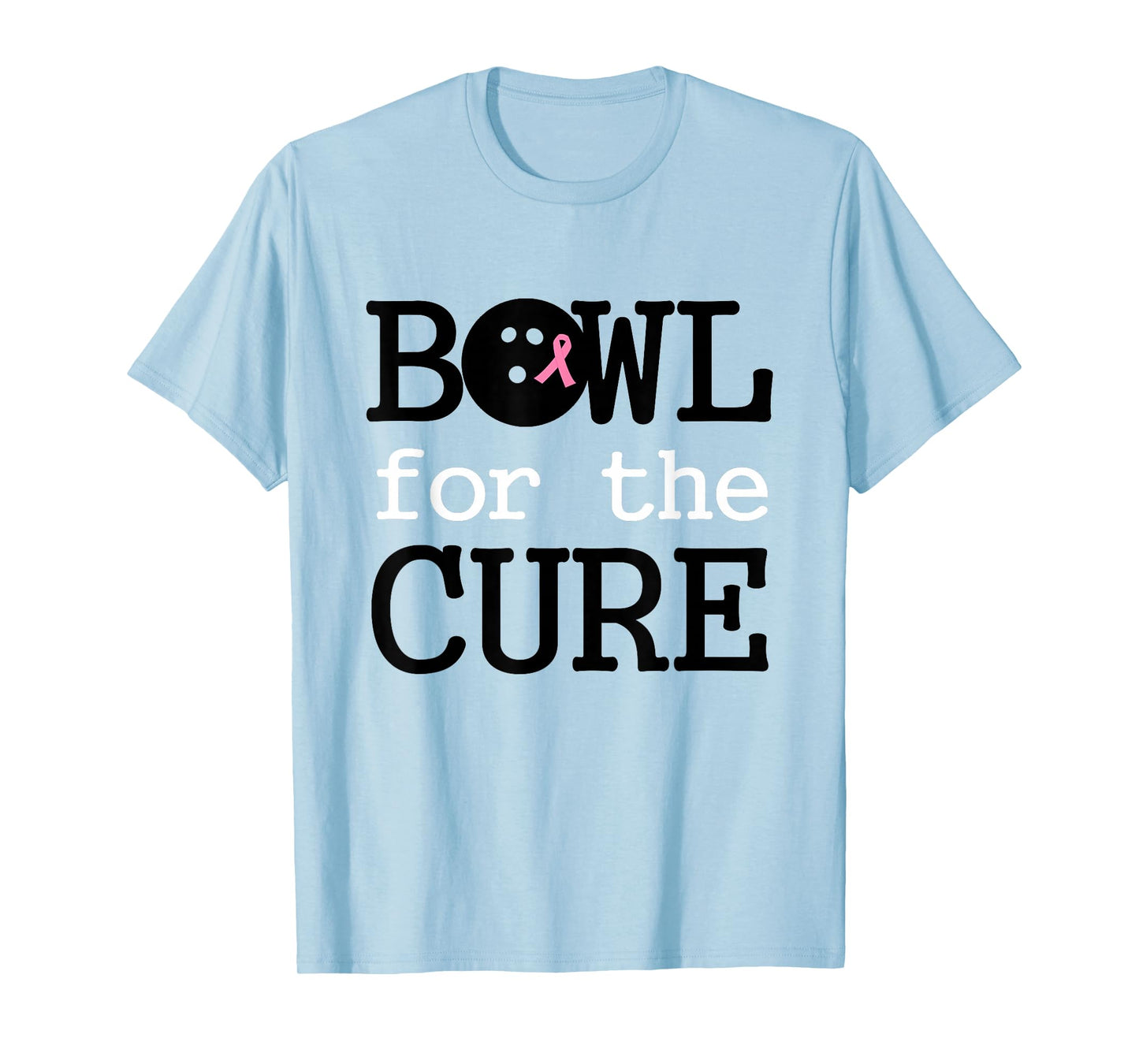 Bowling Breast Cancer Bowler Pink Ribbon Bowl for the Cure T-Shirt