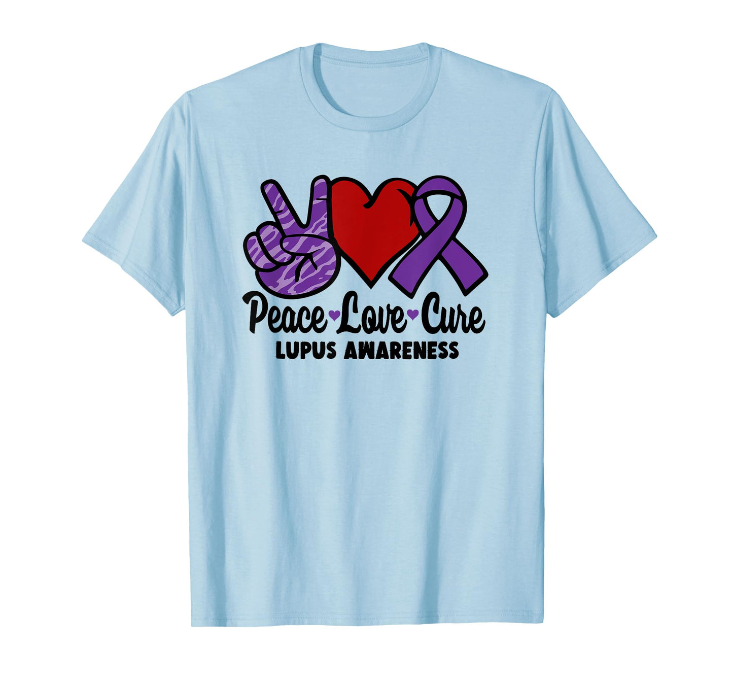 Peace Love Cure Support Squads Lupus Awareness Month Women T-Shirt