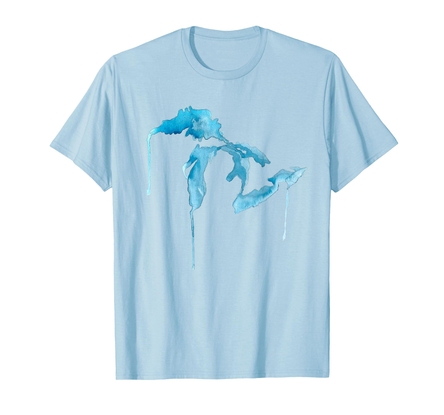 State of Michigan Watercolor Mitten Great Lakes T-Shirt