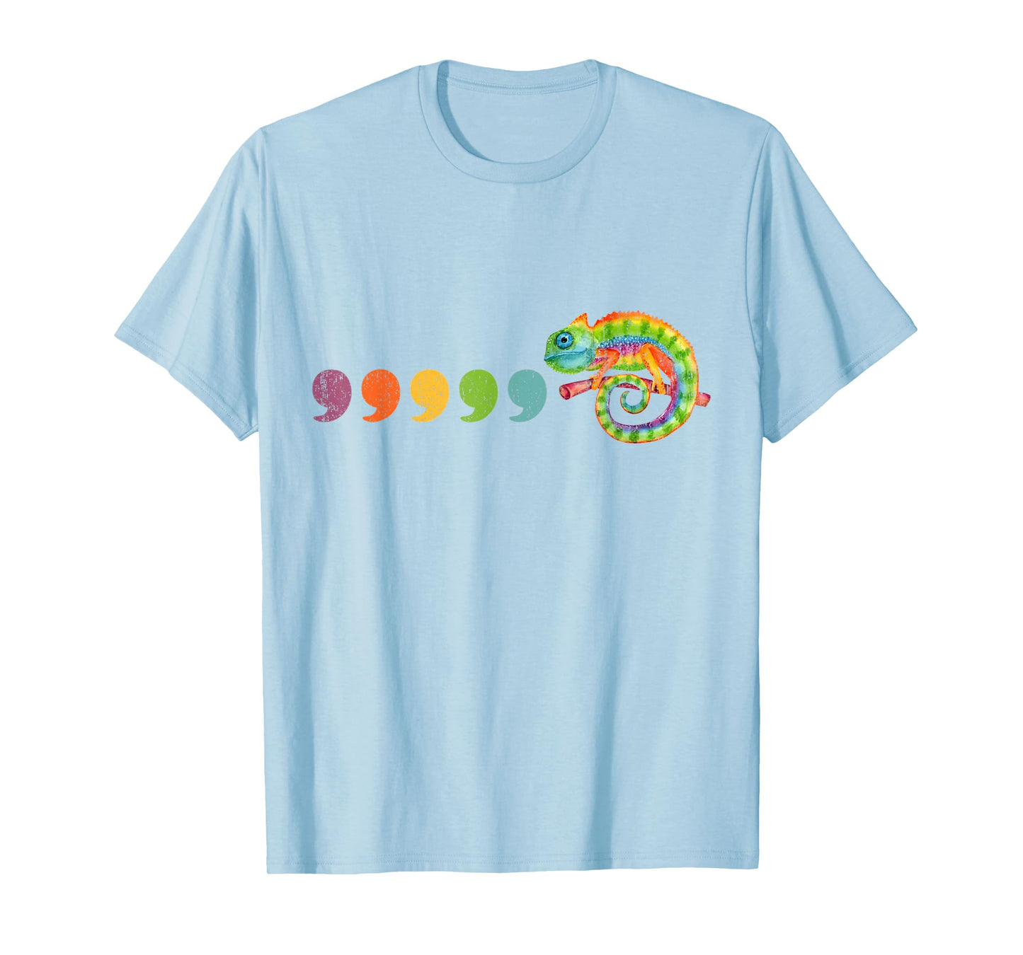 Comma comma chameleon Tee English teacher t Grammar T-Shirt