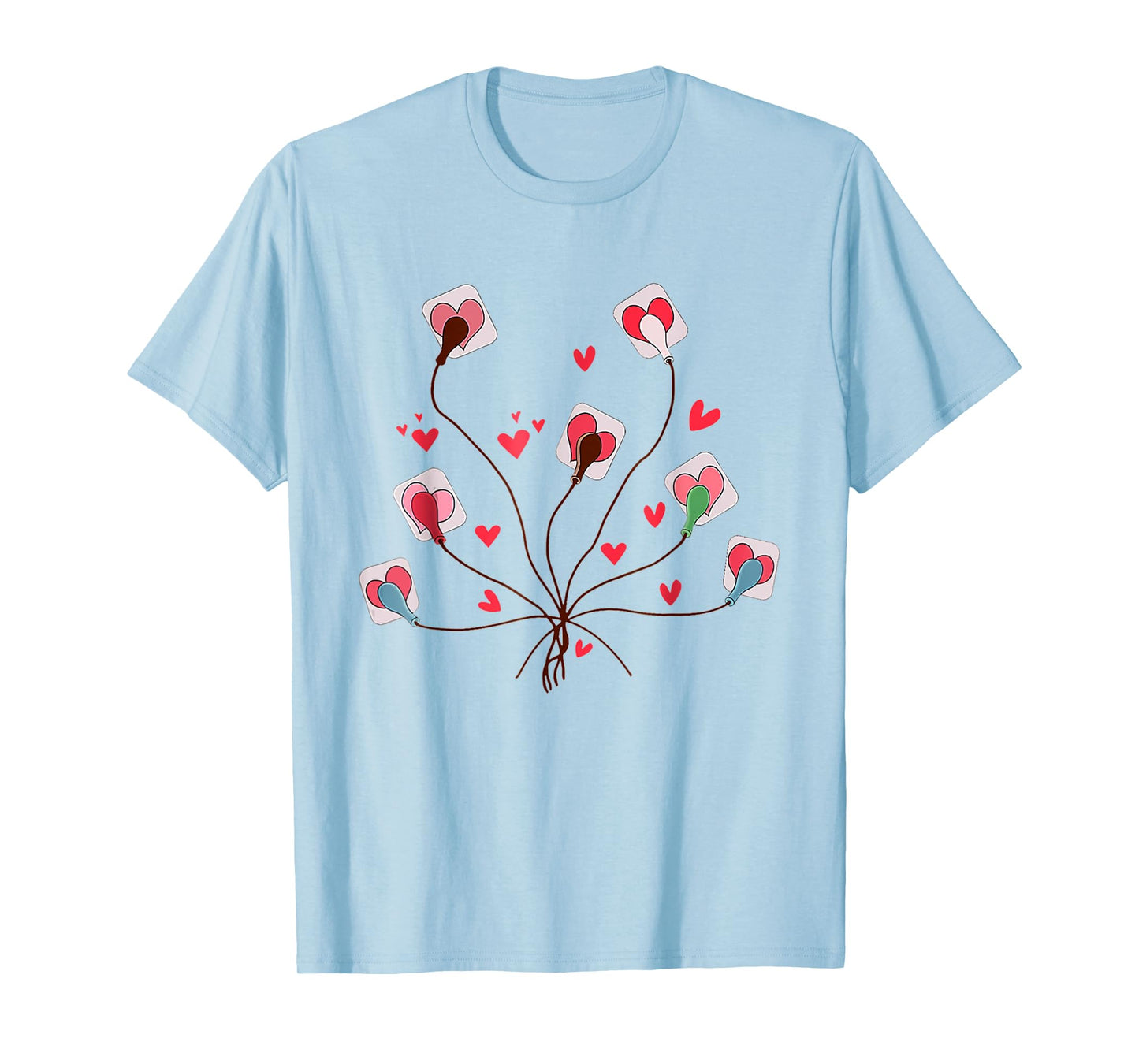 Valentines Ekg Leads Cheat Sheet Telemetry Cardiac Nurse T-Shirt