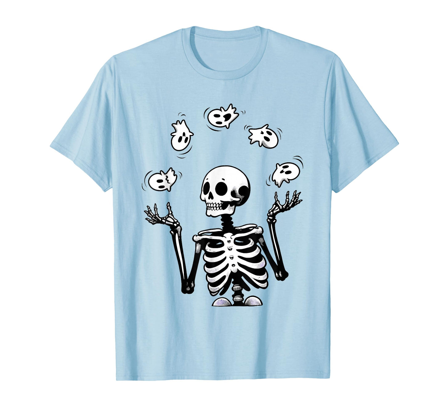 Funny Skeleton Juggling Ghosts Halloween Costume Men Women T-Shirt