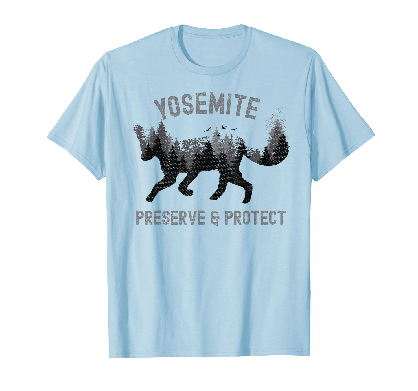 Preserve & Protect Fox Yosemite Vintage Wildlife T-Shirt
