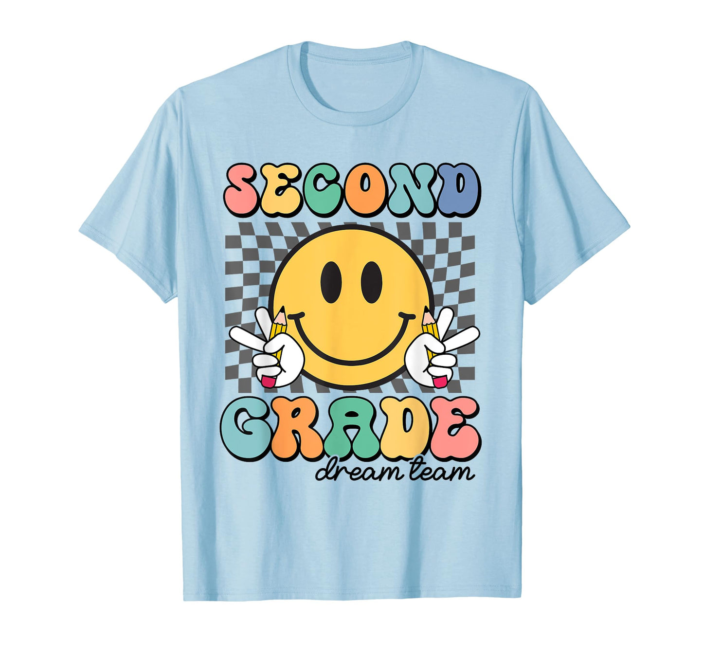 Second Grade Dream Team Smile Face First Day of 2nd Grade T-Shirt