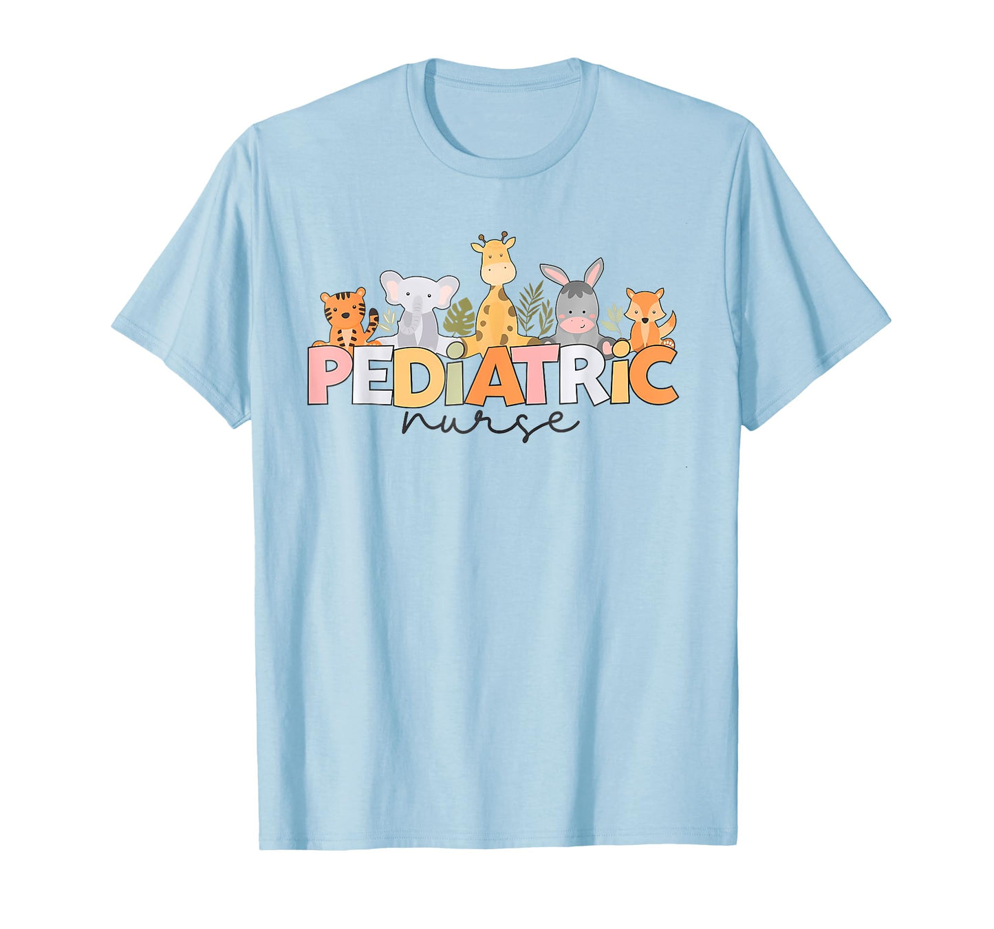 Pediatric Nurse Animal Safari Zoo Peds Nurse Nursing T-Shirt