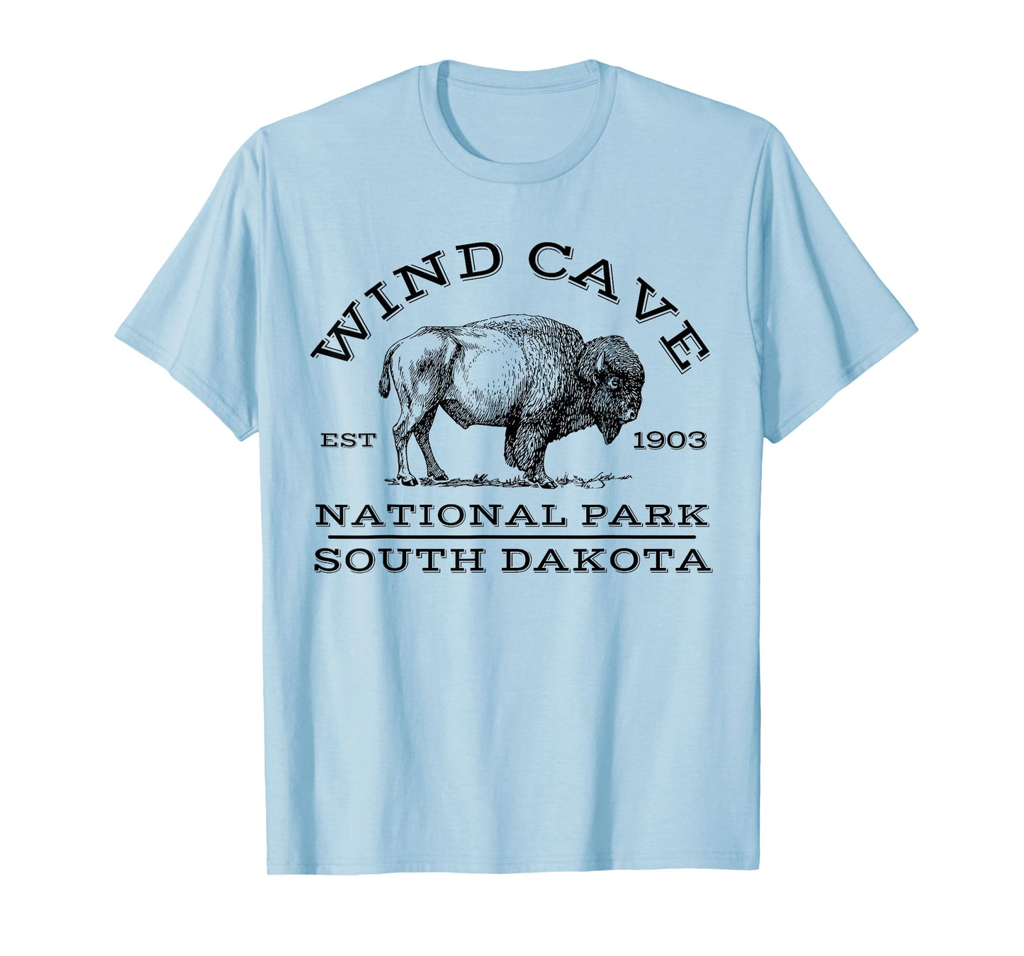Wind Cave National Park Buffalo South Dakota Hike Outdoors T-Shirt