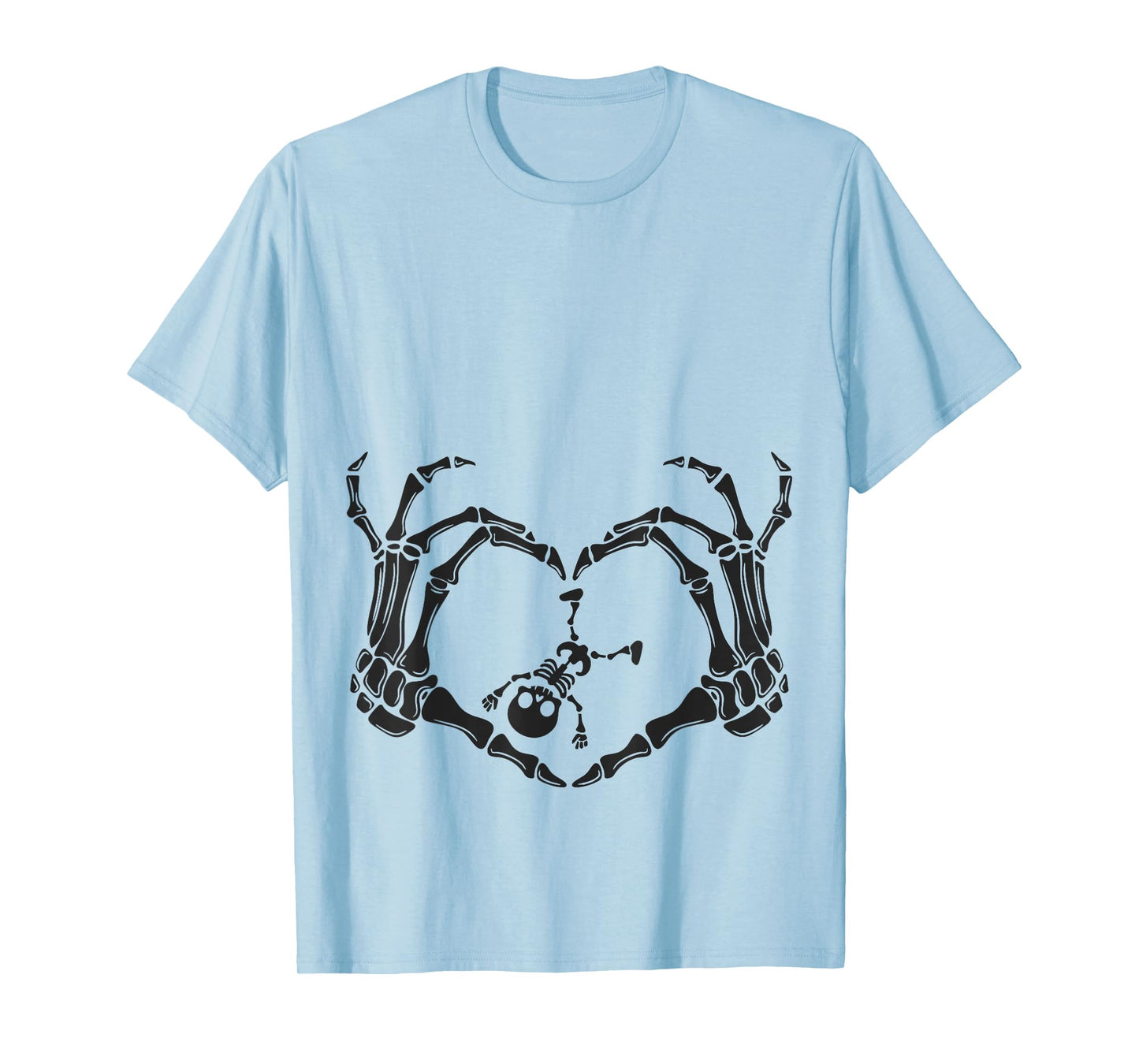 Halloween Skeleton Baby Rib Cage Pregnant Pumpkin New Mom T-Shirt