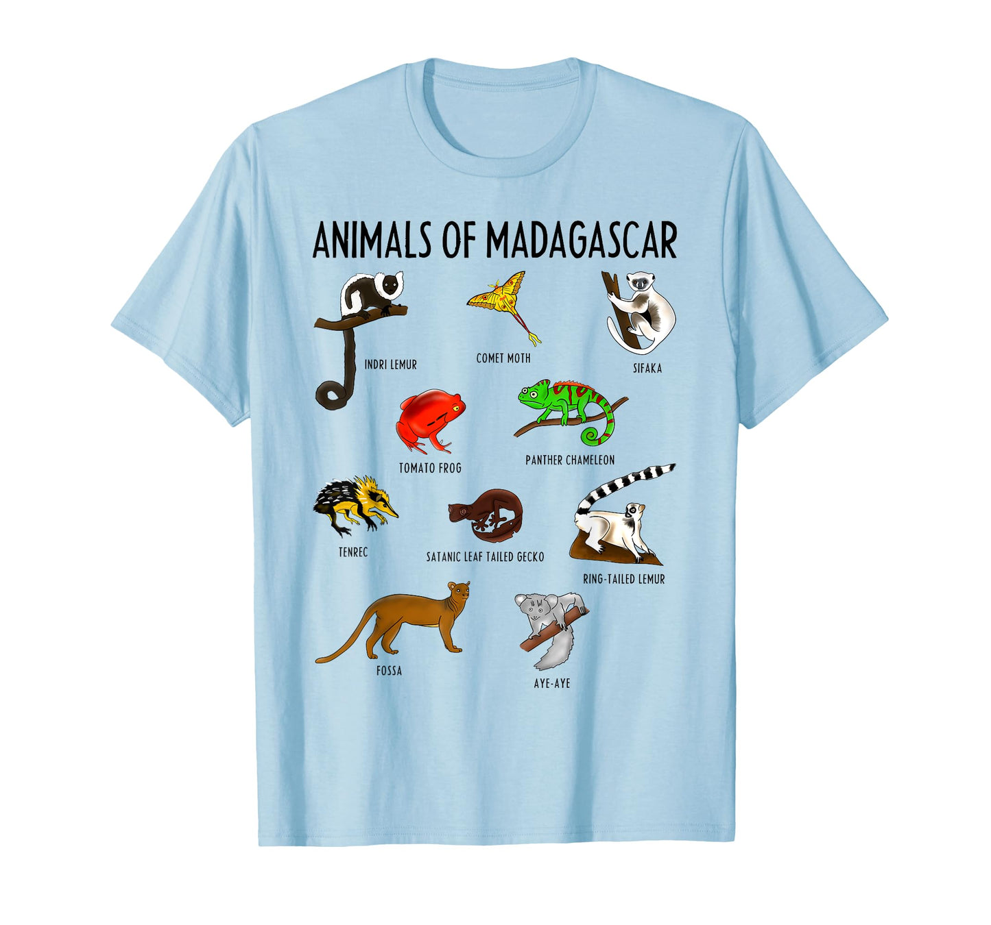 Wild Animals Educational Design for Kids Youth Teen Girl Boy T-Shirt