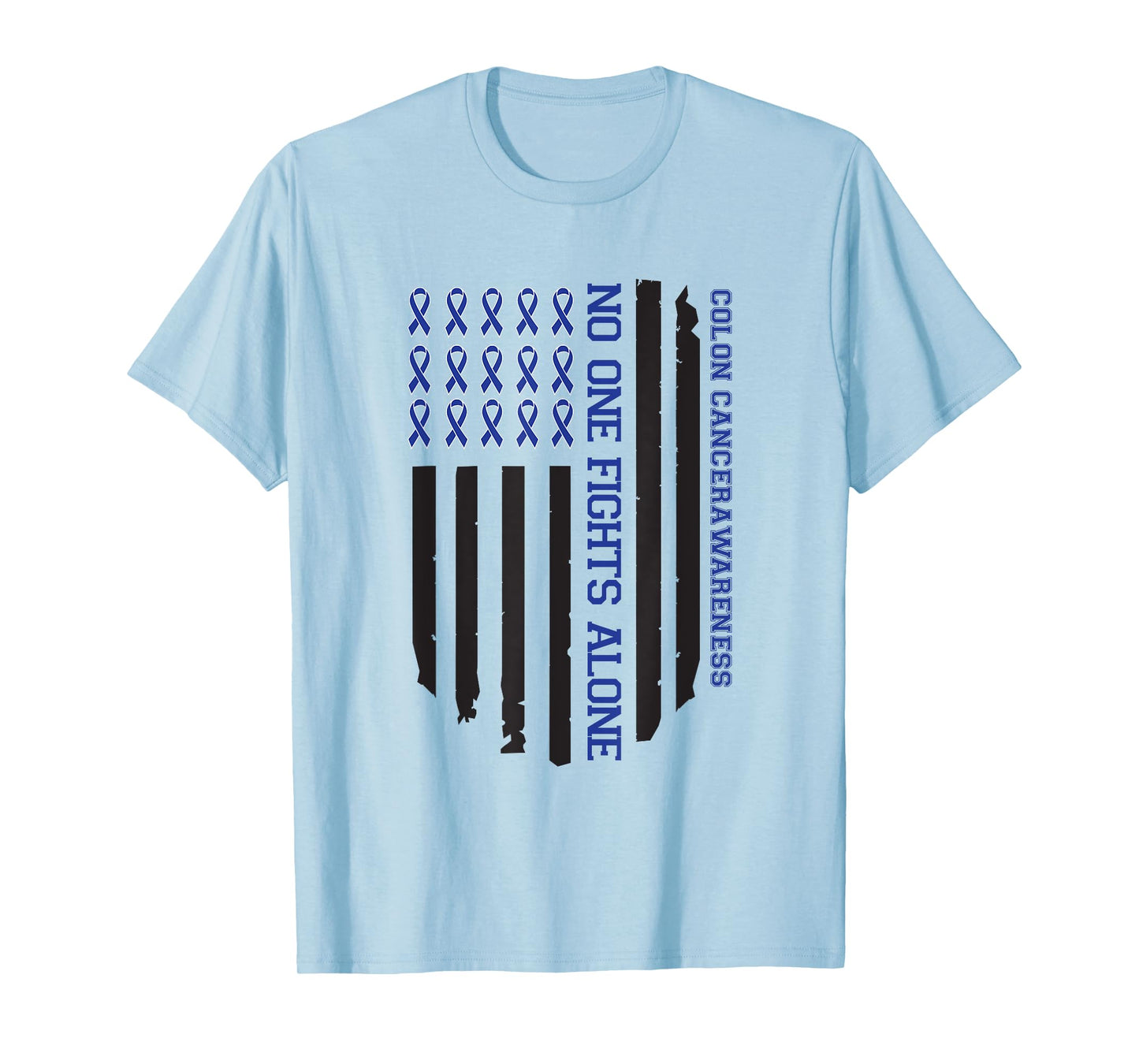 Colon Cancer Awareness Supporter US Flag Colorectal Cancer T-Shirt