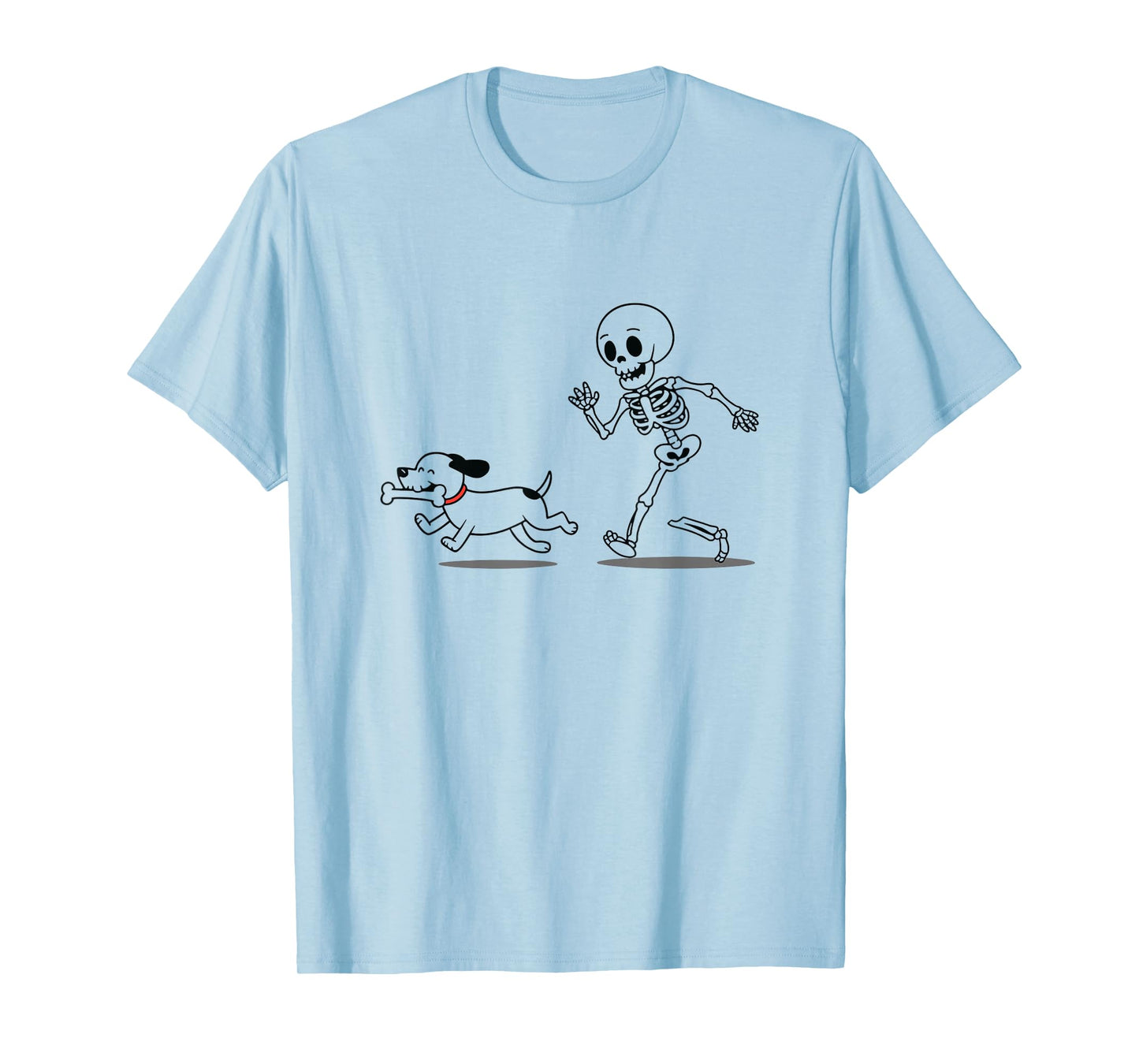 Labradabra Halloween Skeleton Dog Running Scared T-Shirt