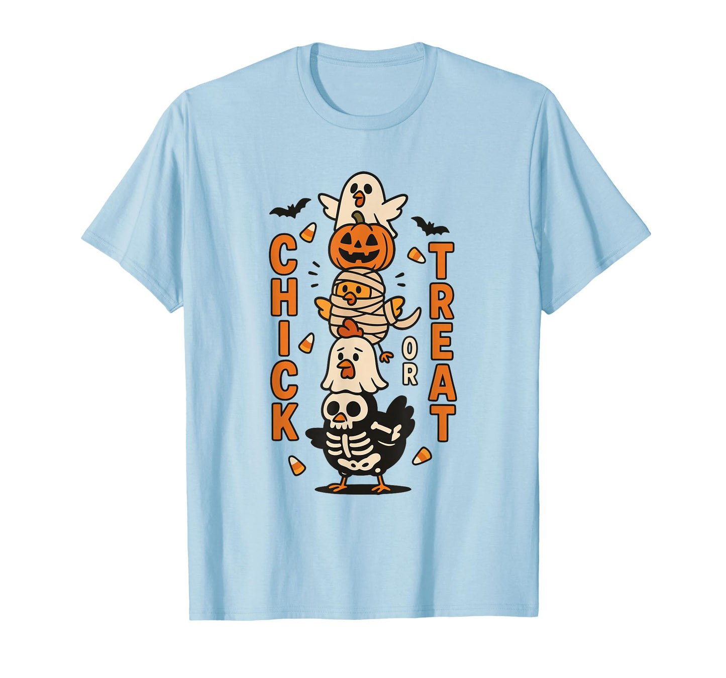 Chick or Treat Funny Chicken Halloween Costume Design T-Shirt