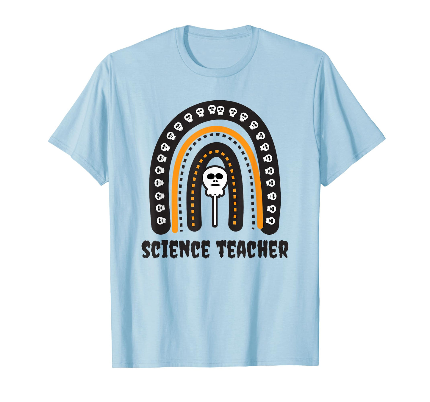 Science Teacher Halloween Spooky Autumn Fall Skeleton Funny T-Shirt