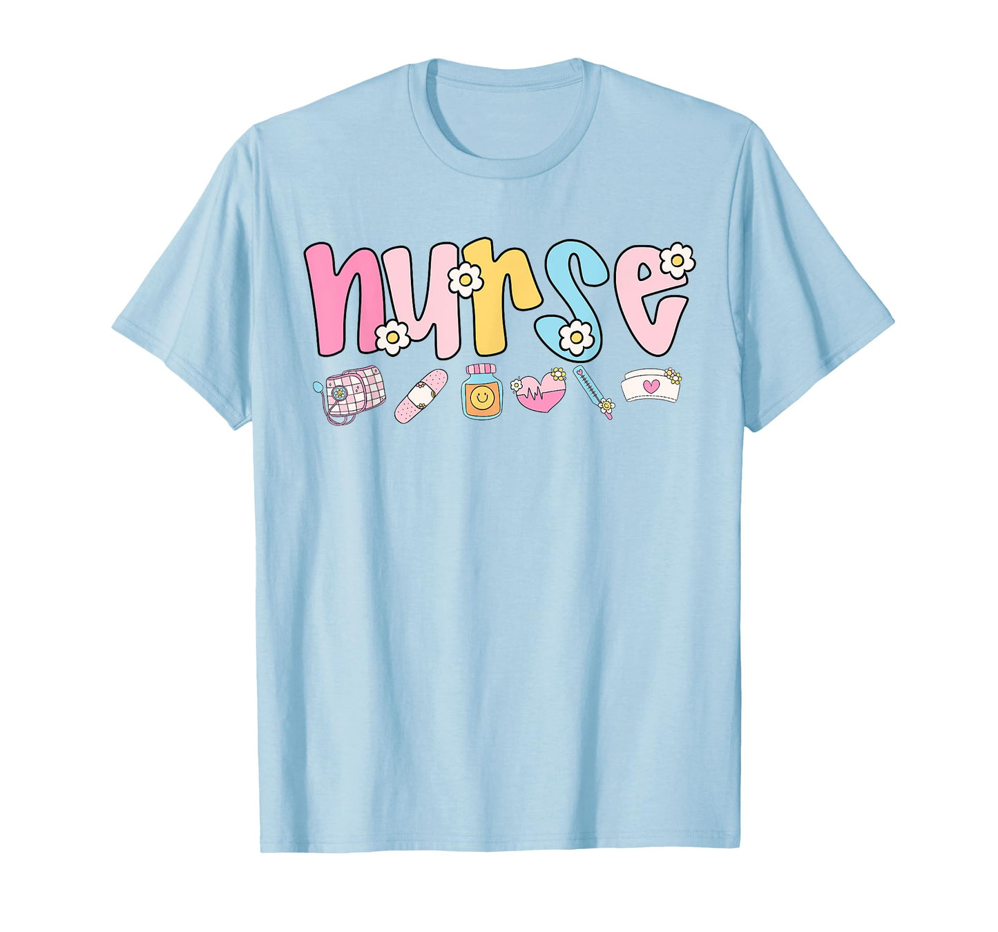 Cute Nurse Retro Nurses RN LPN Women School Life Work Scrub T-Shirt