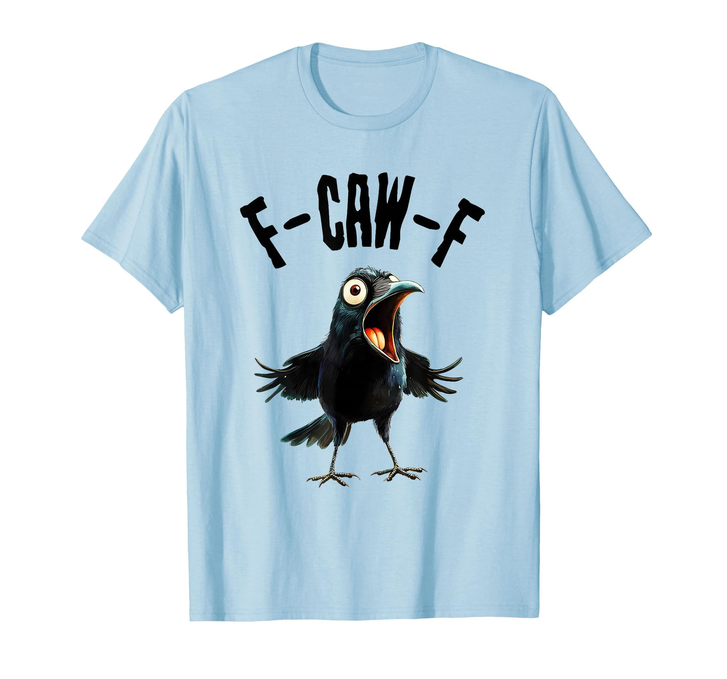 F-Caw-F Funny Black Bird Moon Gothic T-Shirt