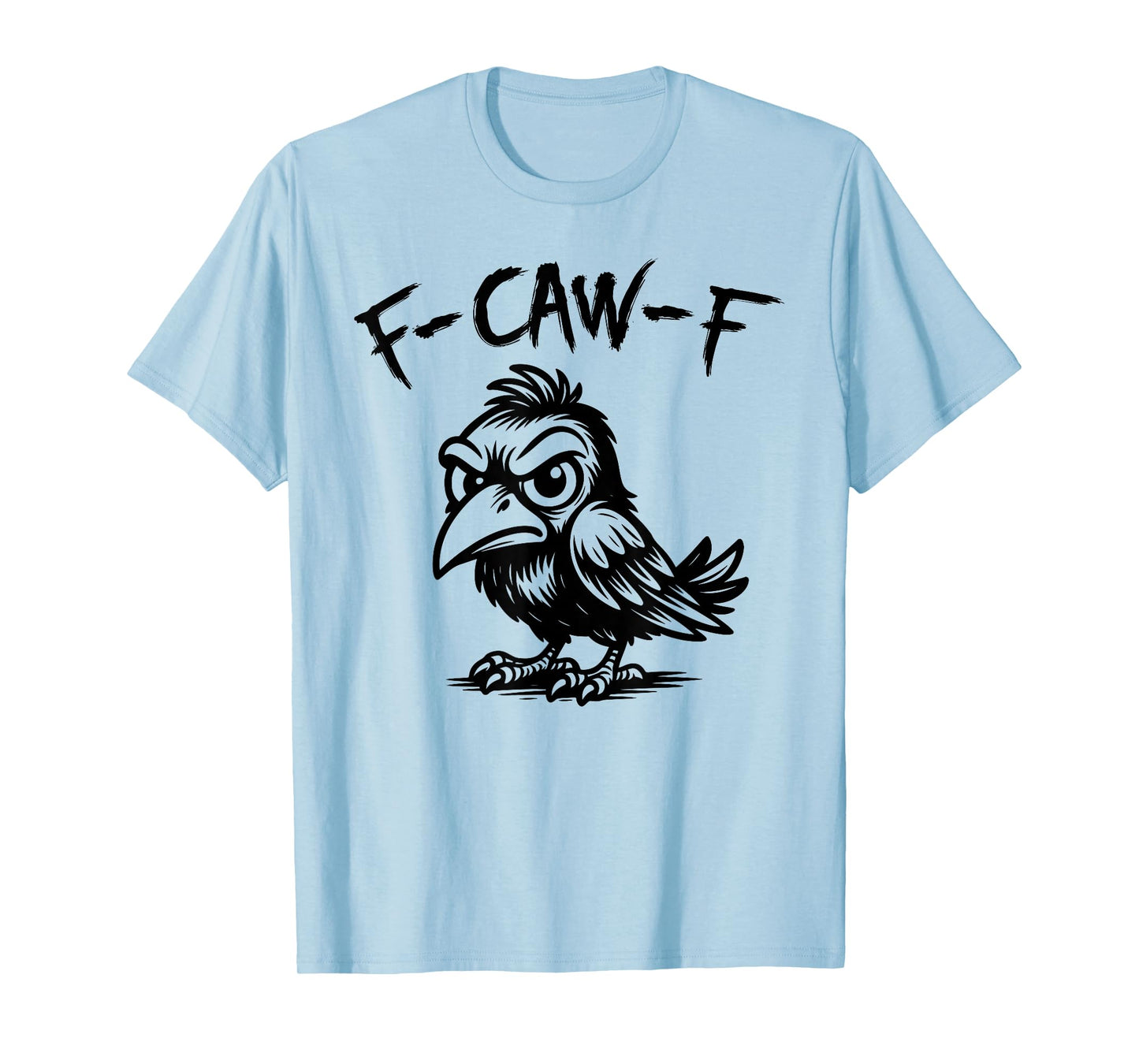 F-Caw-F Funny Raven Black Crow Spooky Season Halloween Retro T-Shirt