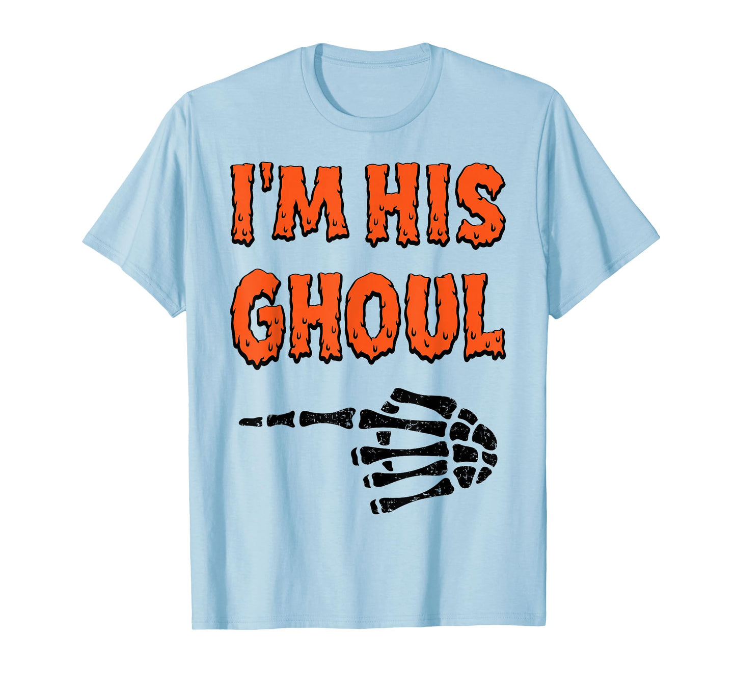 I’m Her Boo I’m His Ghoul Halloween Couple Matching Skeleton T-Shirt