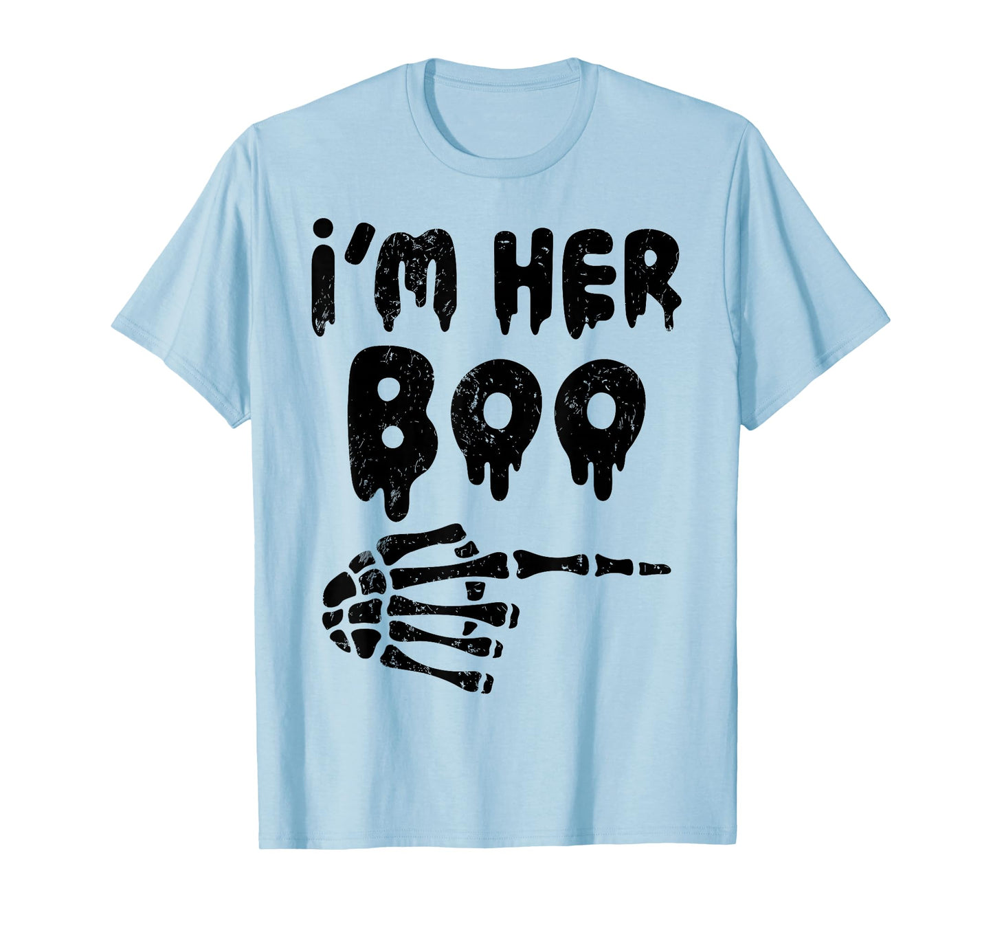 I’m Her Boo I’m His Ghoul Halloween Couples Matching Costume T-Shirt