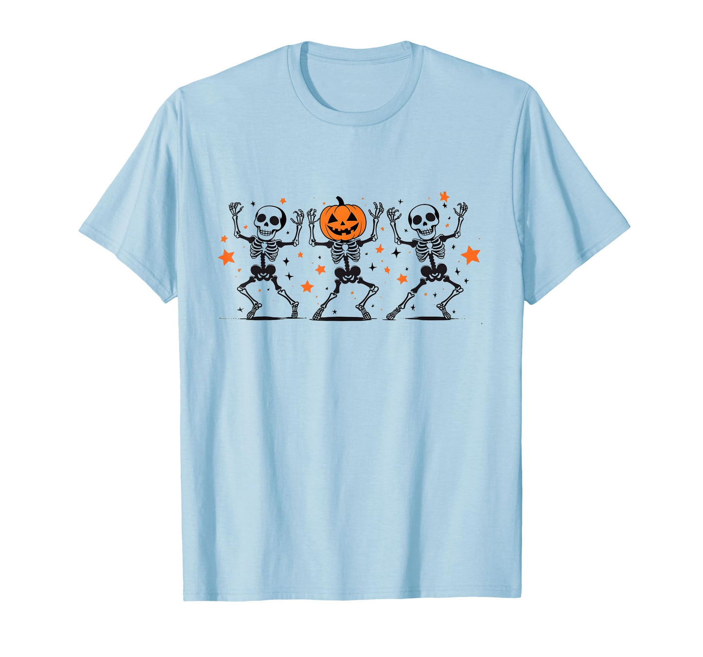 Dancing Halloween Skeleton Pumpkin T-Shirt