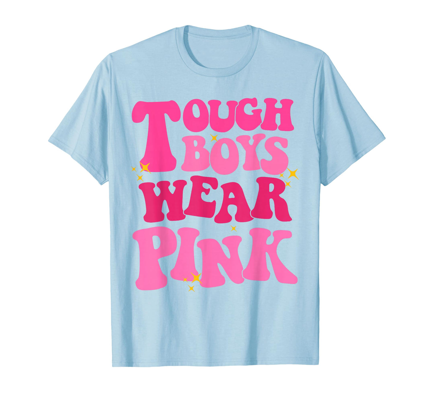 Tough Boys Wear Pink Breast Cancer Awareness Shirts Men Boys T-Shirt