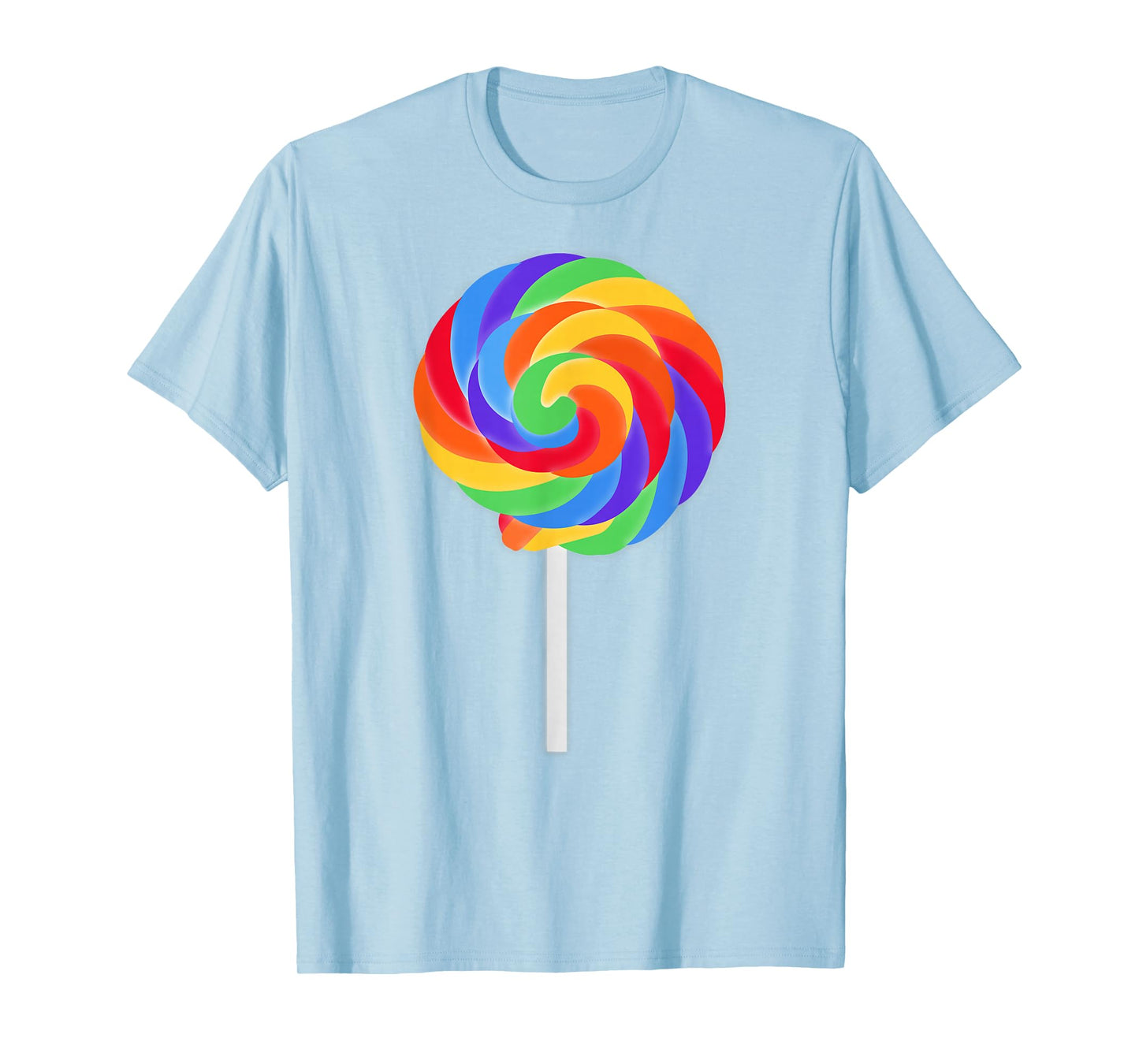 Lollipop Rainbow Sucker Candy Lazy Halloween Girls Kids T-Shirt