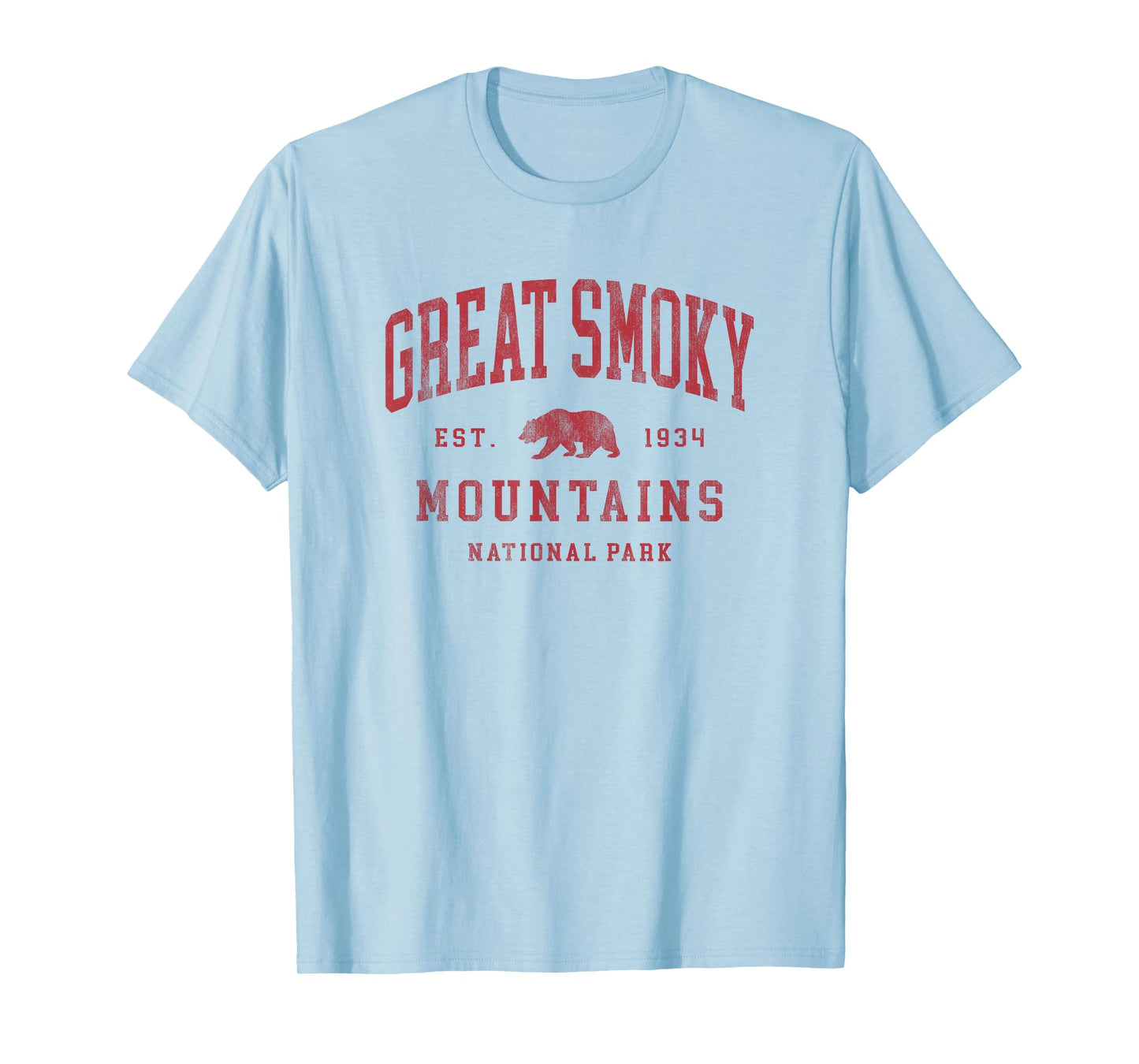 Retro Great Smoky Mountains National Park Mens Womens Hiking T-Shirt