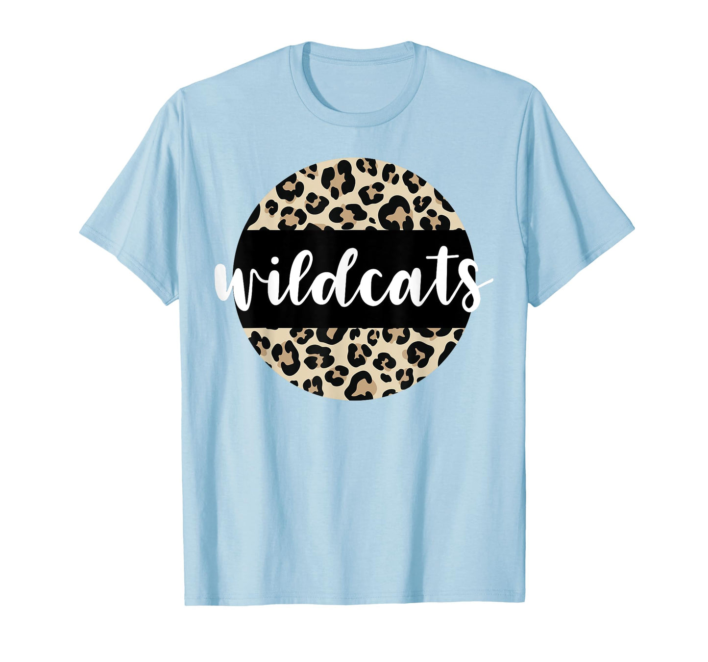 Leopard Print Wildcats Team Mascot School Spirit Game Night T-Shirt