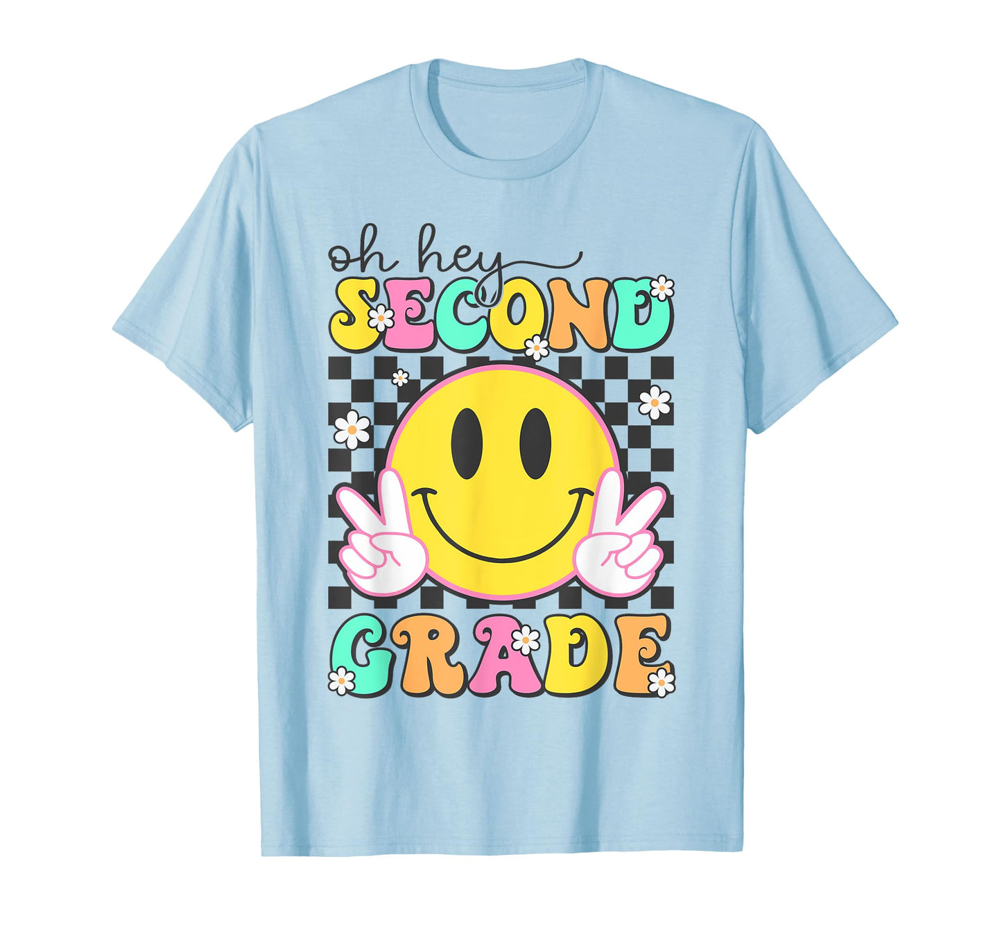 Oh Hey Second Grade Shirt Back To School Groovy 2nd Grade T-Shirt