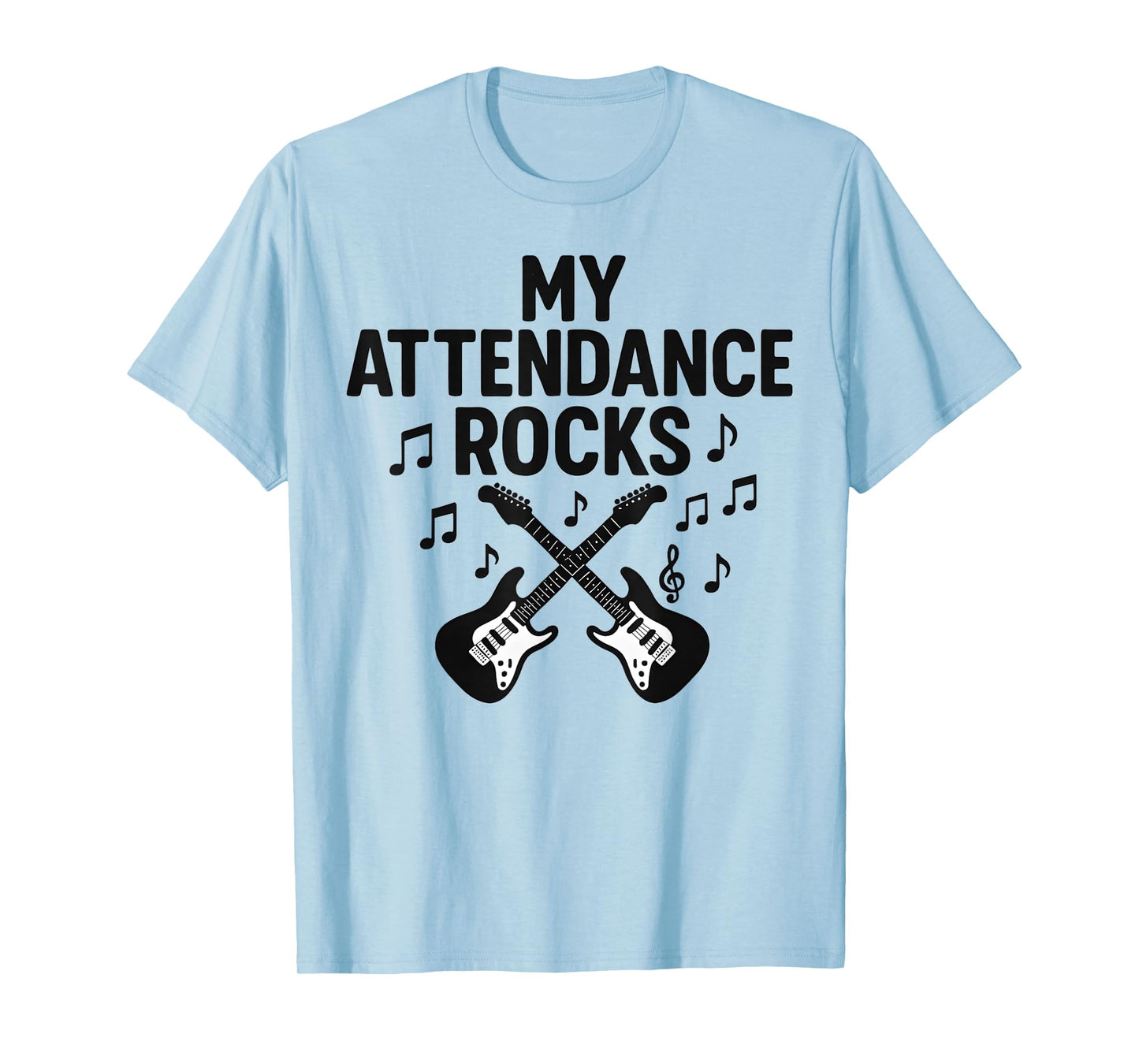 Perfect Attendance Kids My Attendance Rocks Guitar Award Boy T-Shirt