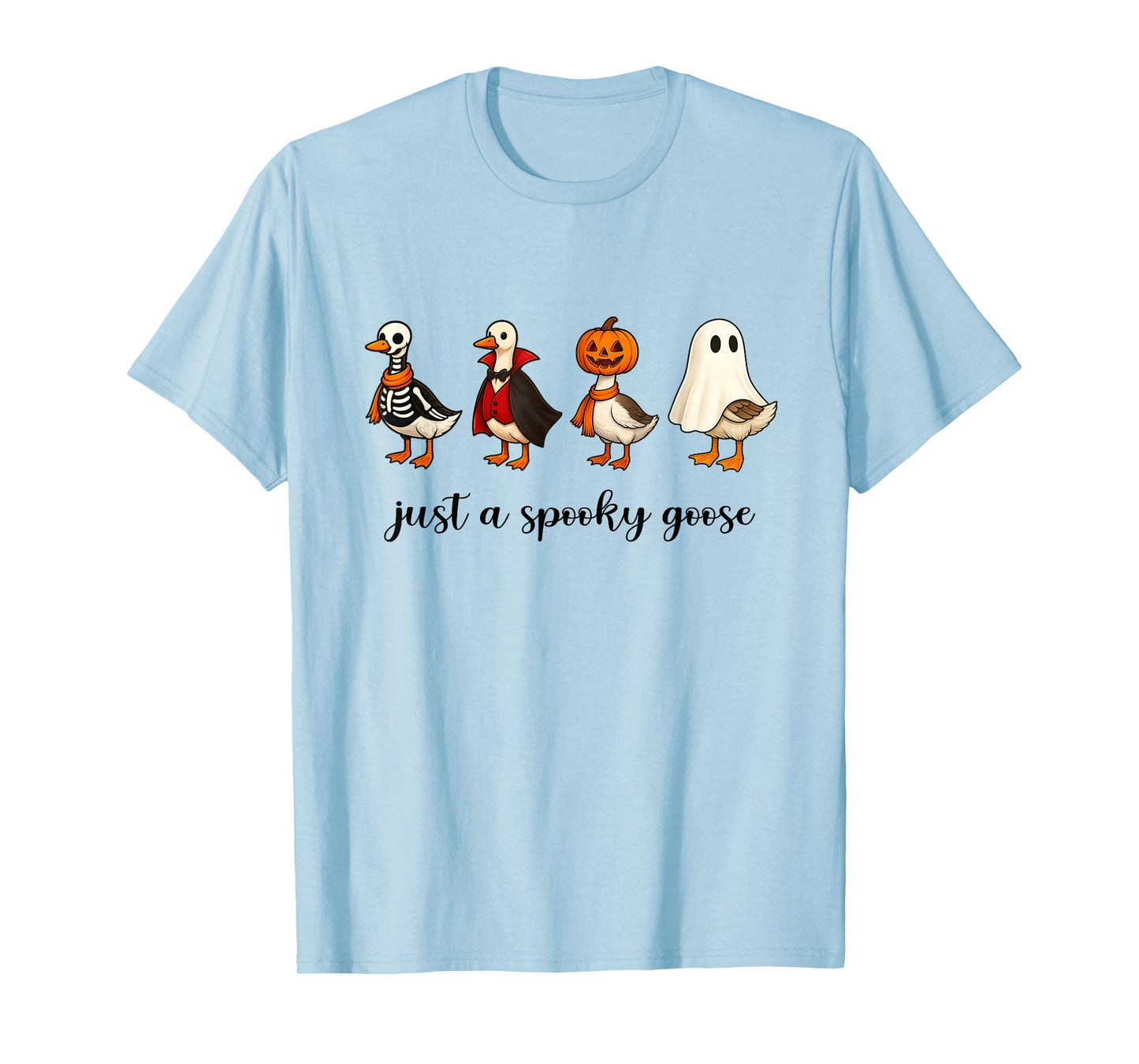 Silly Spooky Goose Halloween Funny Silly Goose Pumpkin Fall T-Shirt