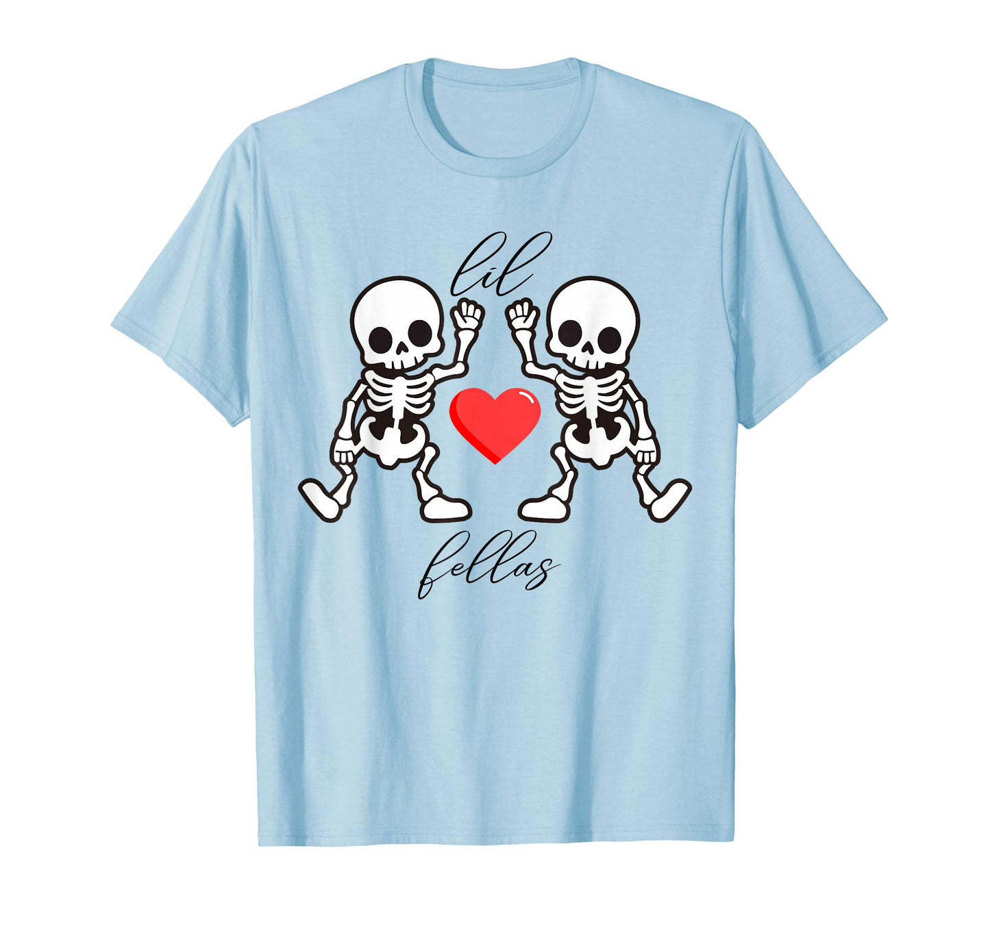 Lil Fellas Skeleton Friends with Heart Design for Kids T-Shirt