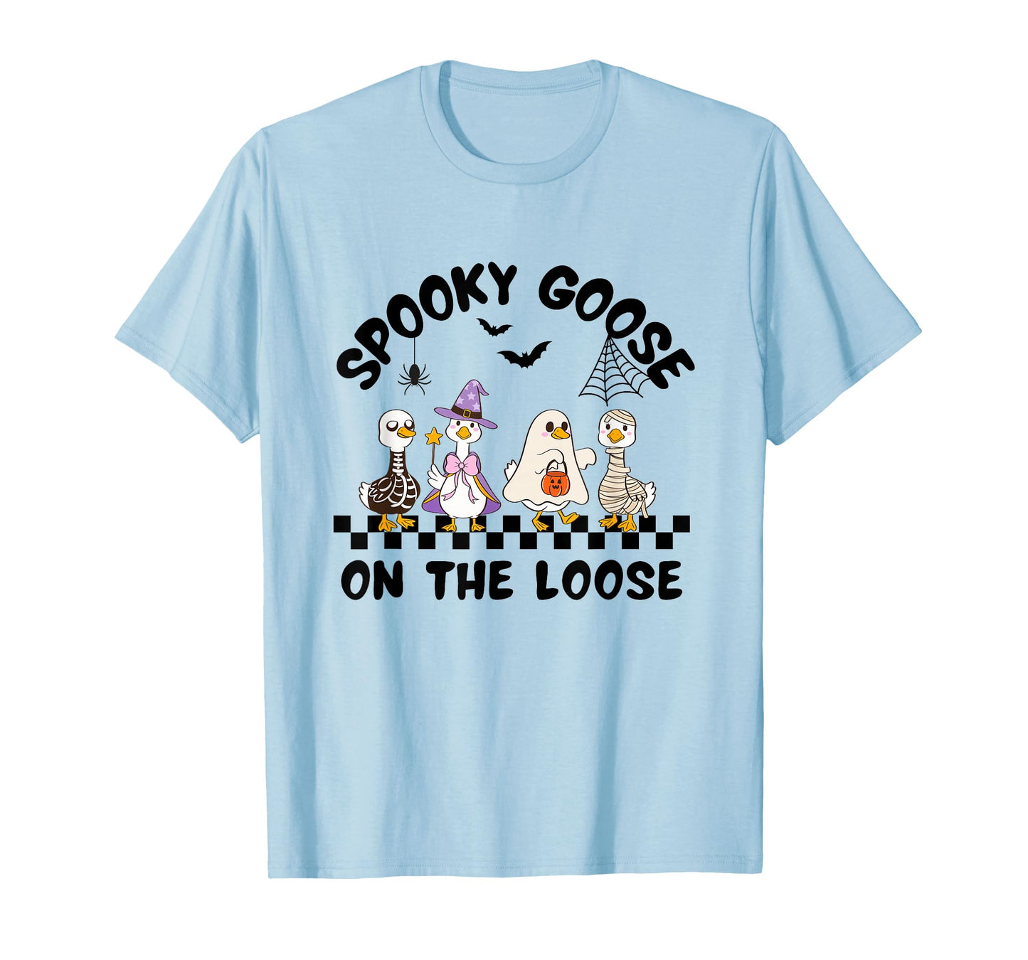 Just A Spooky Goose On The Loose Silly Funny Halloween T-Shirt