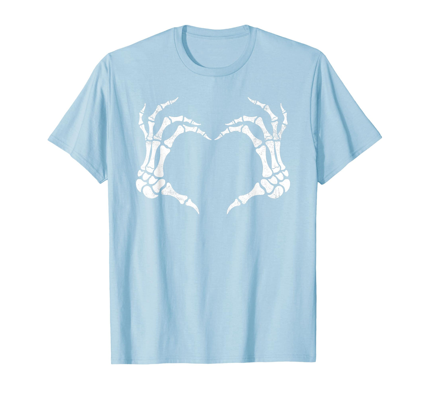 Skeleton Hand Heart Funny Heart Sign Halloween Girls Women T-Shirt