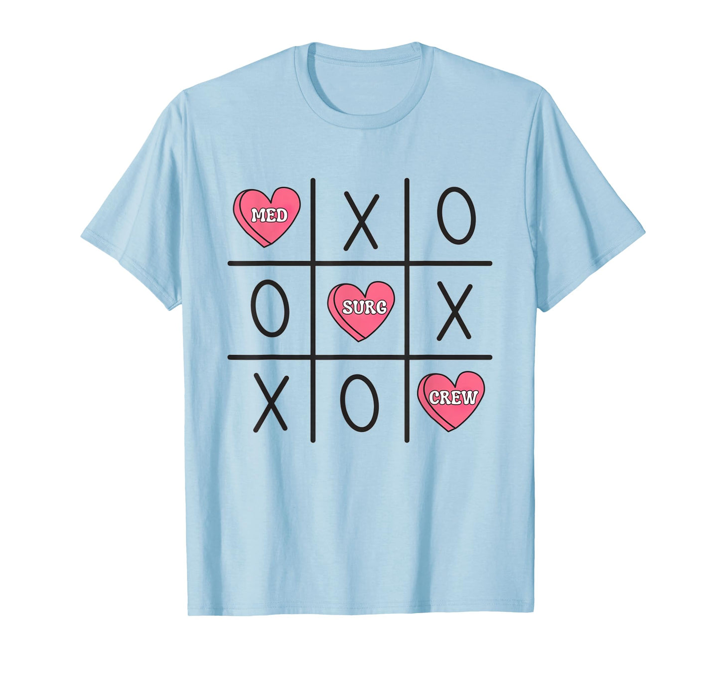 Women Med Surg Nurse Valentine's Day Medical Surgical Staff T-Shirt