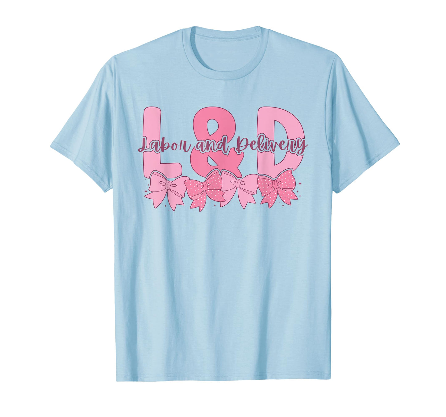 Women Coquette Labor and Delivery Pink Bow Future L&D Nurse T-Shirt