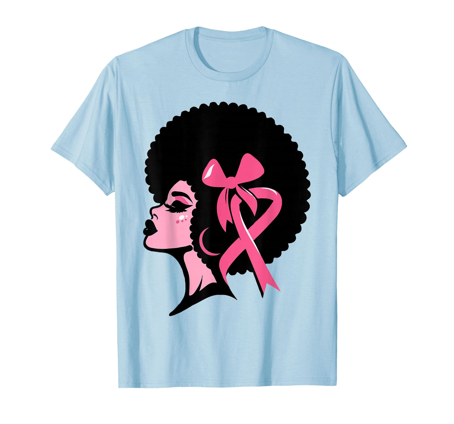 Breast Cancer Black African American Women Support Pink T-Shirt