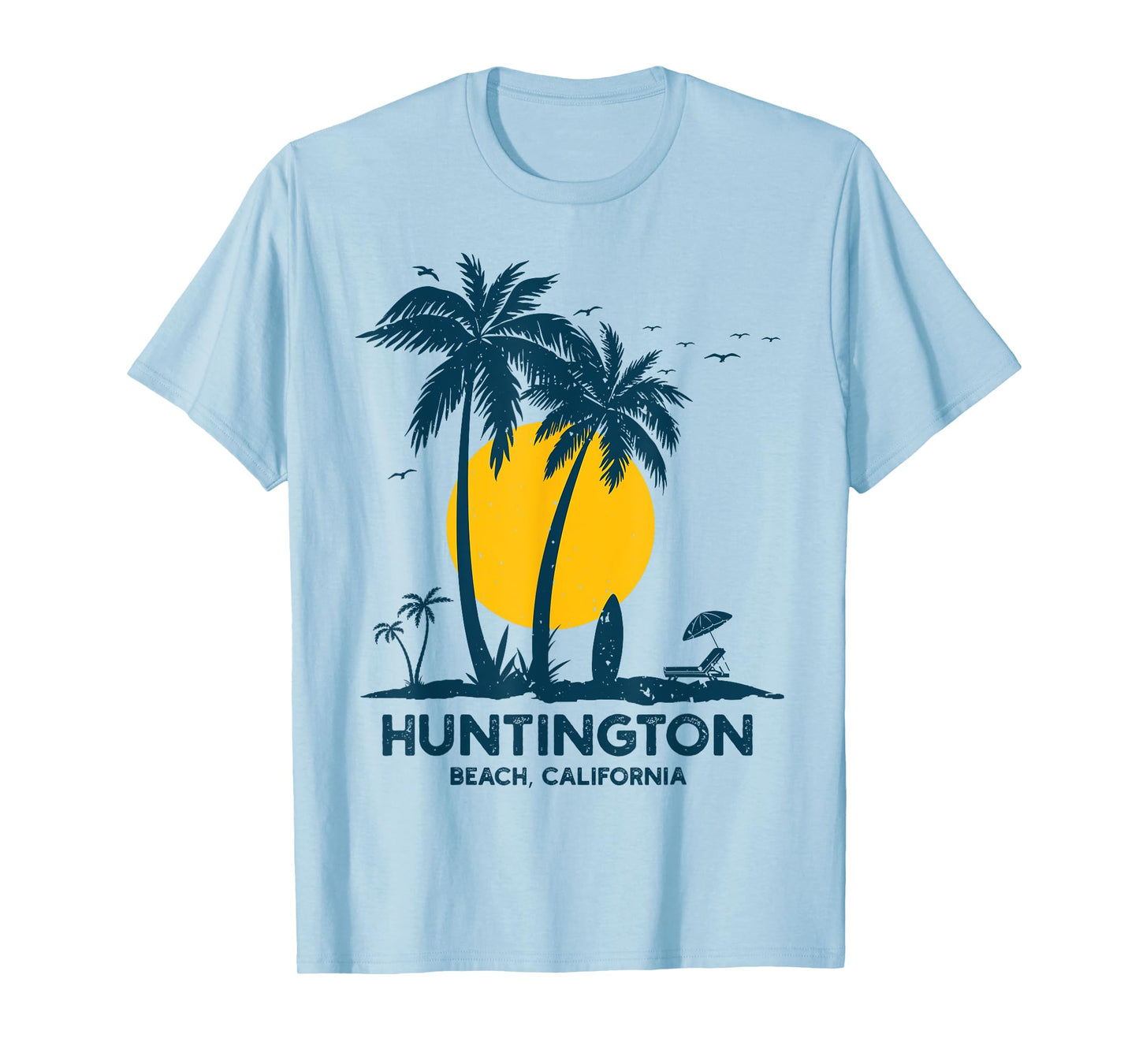 Vintage Huntington Beach California Surfing Retro Surf T-Shirt