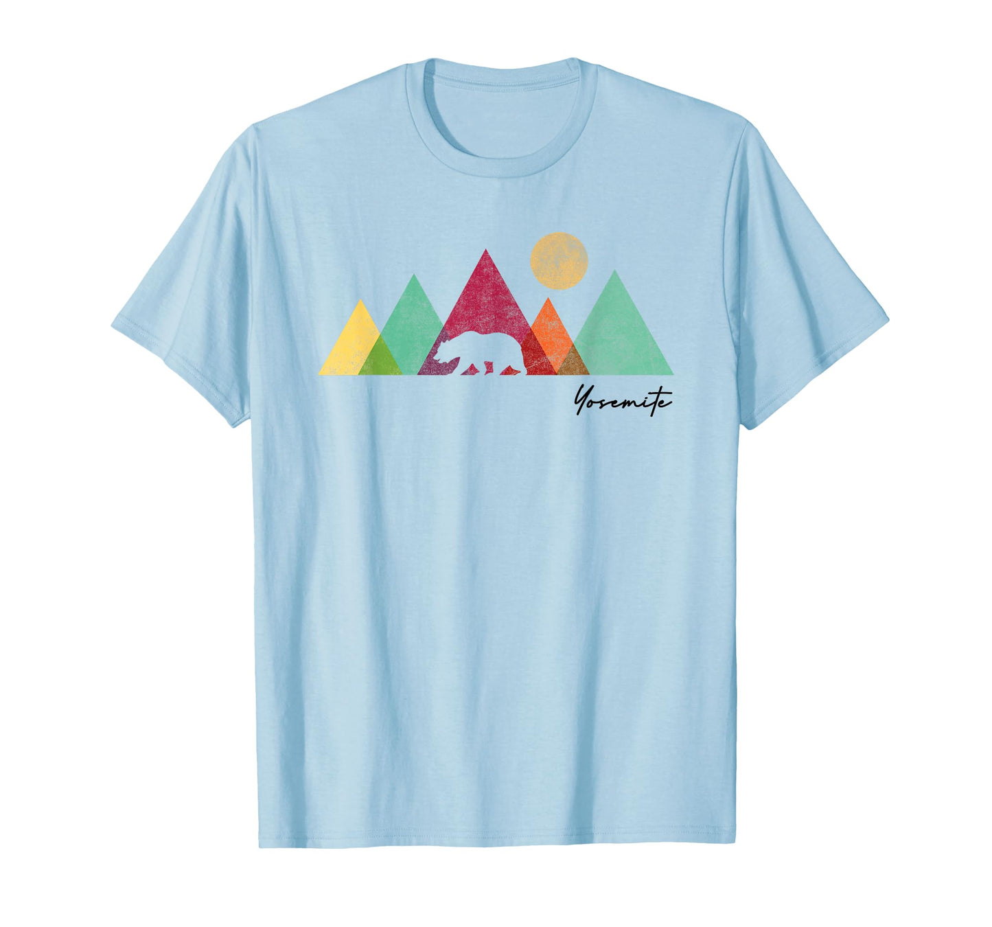 Yosemite California Colorful Bear Mountains National Park T-Shirt
