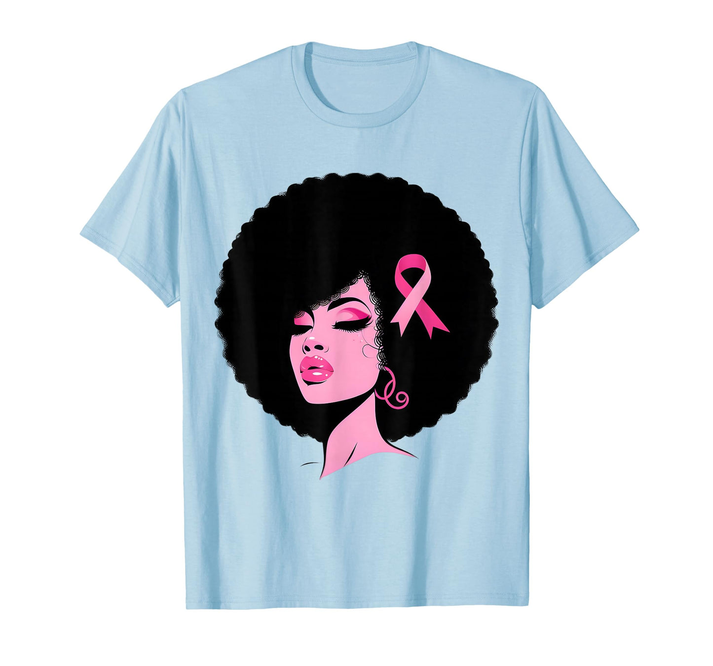 Breast Cancer Black African American Women Support Pink T-Shirt